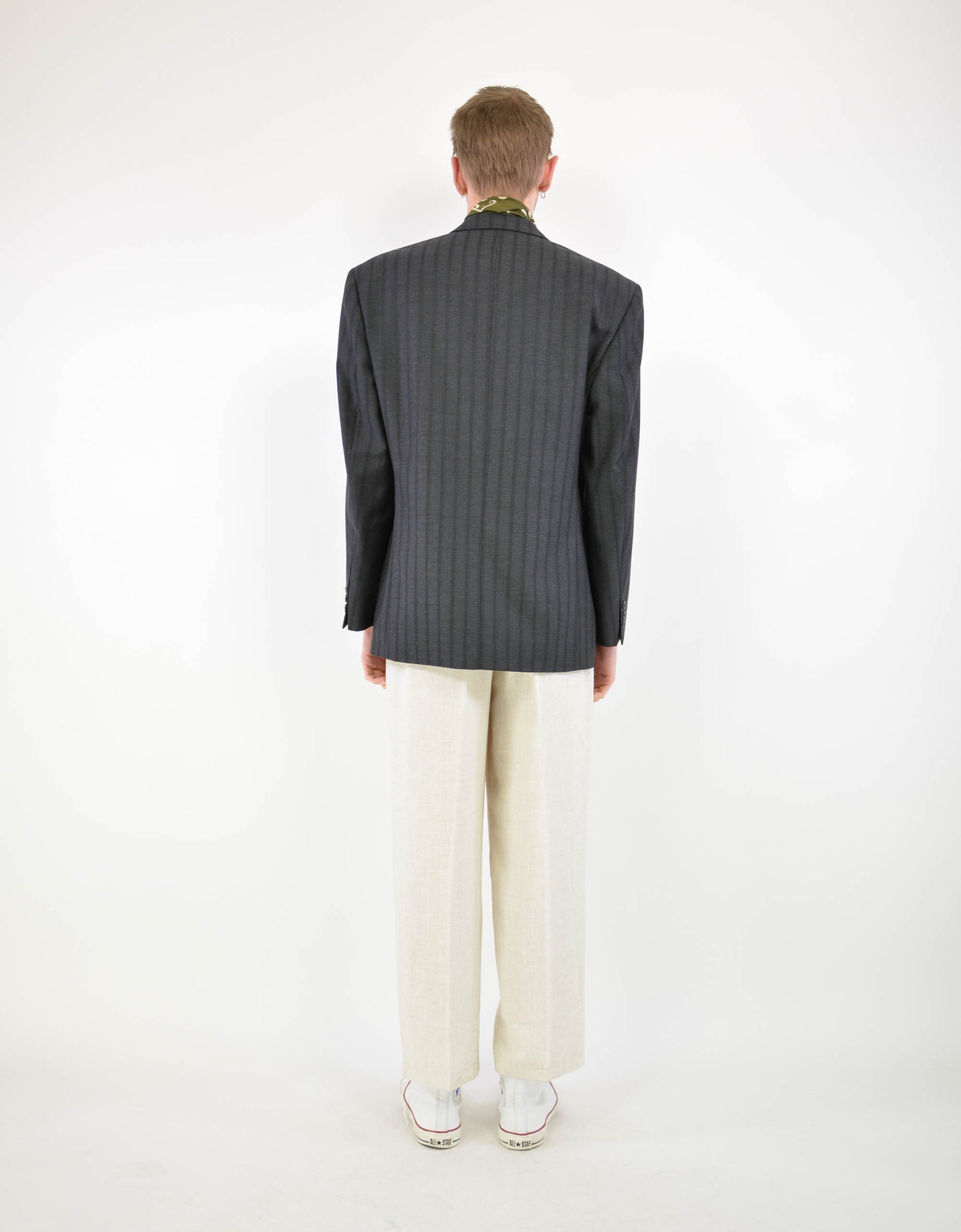 Double breasted striped suit jacket - PICKNWEIGHT - VINTAGE KILO STORE