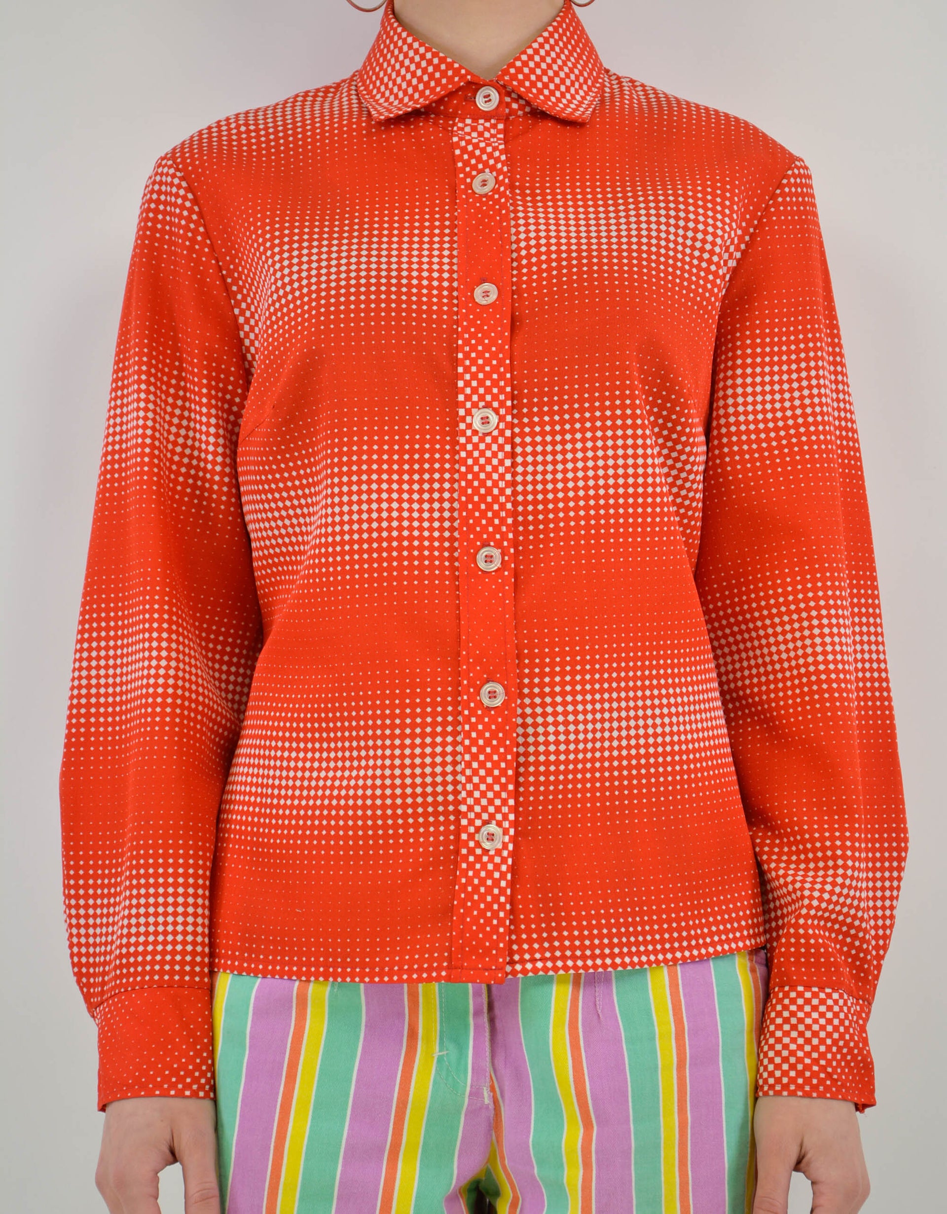 70s print blouse - PICKNWEIGHT - VINTAGE KILO STORE