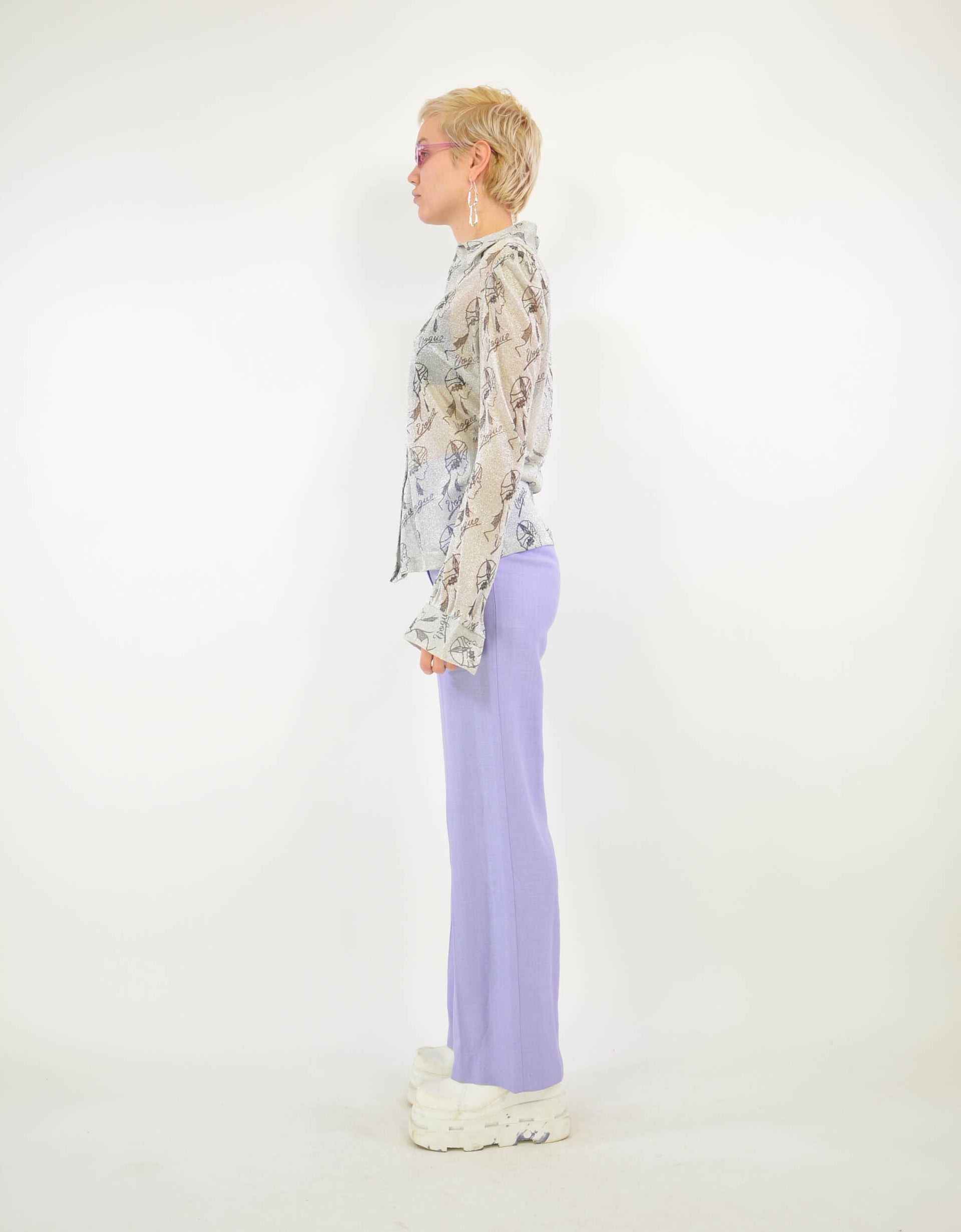 Lurex print blouse - PICKNWEIGHT - VINTAGE KILO STORE