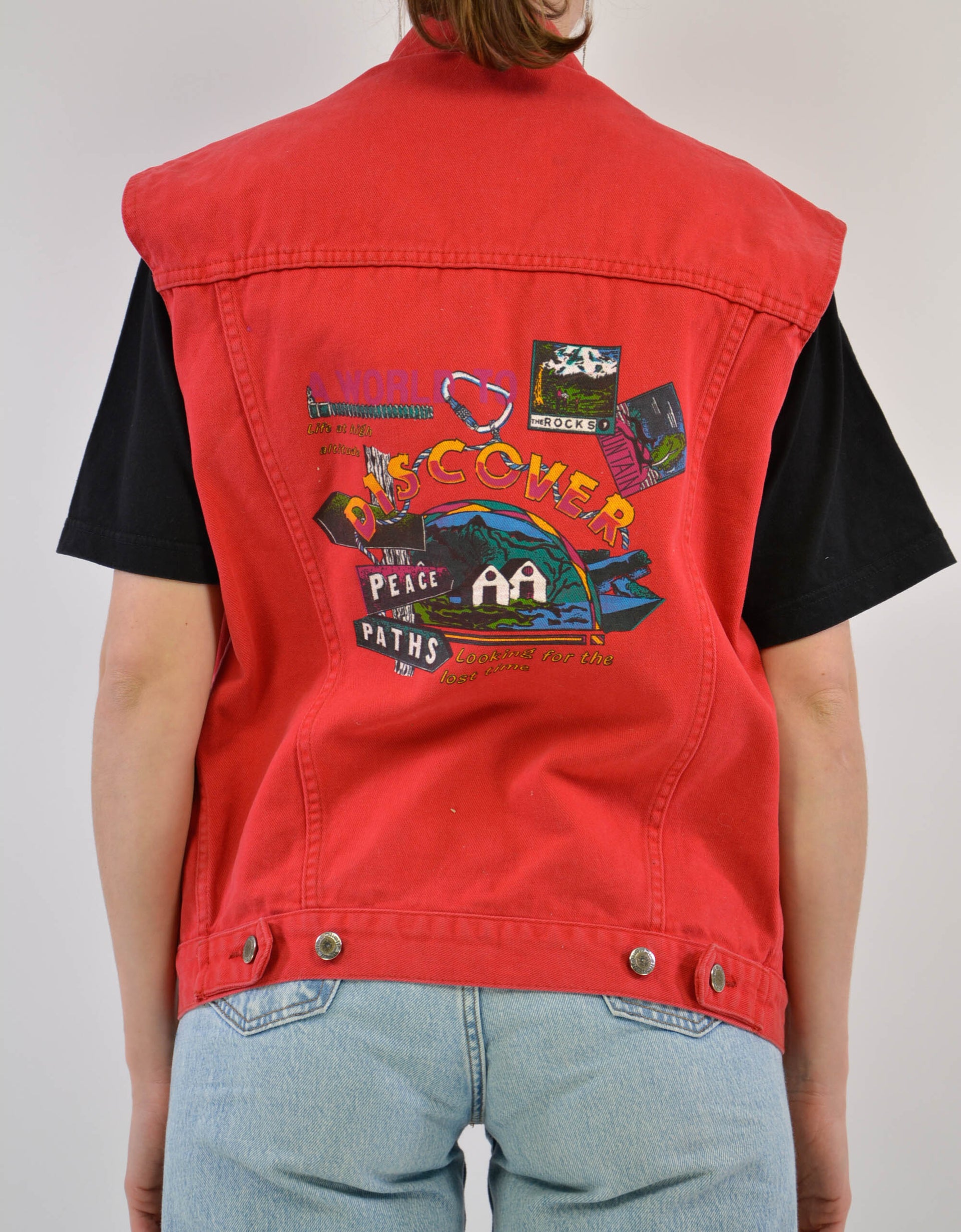 Printed denim vest - PICKNWEIGHT - VINTAGE KILO STORE