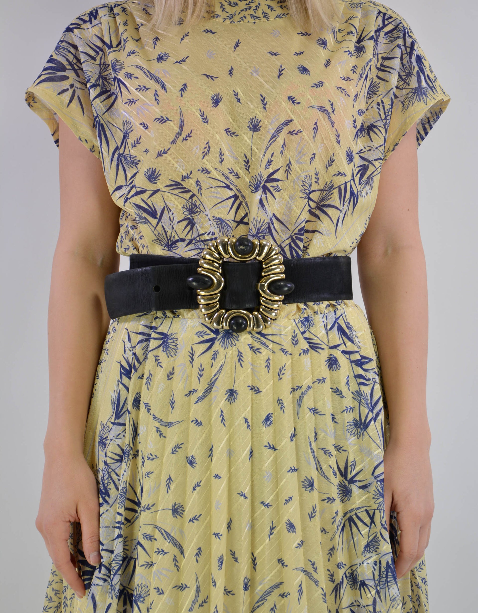Golden flower dress - PICKNWEIGHT - VINTAGE KILO STORE