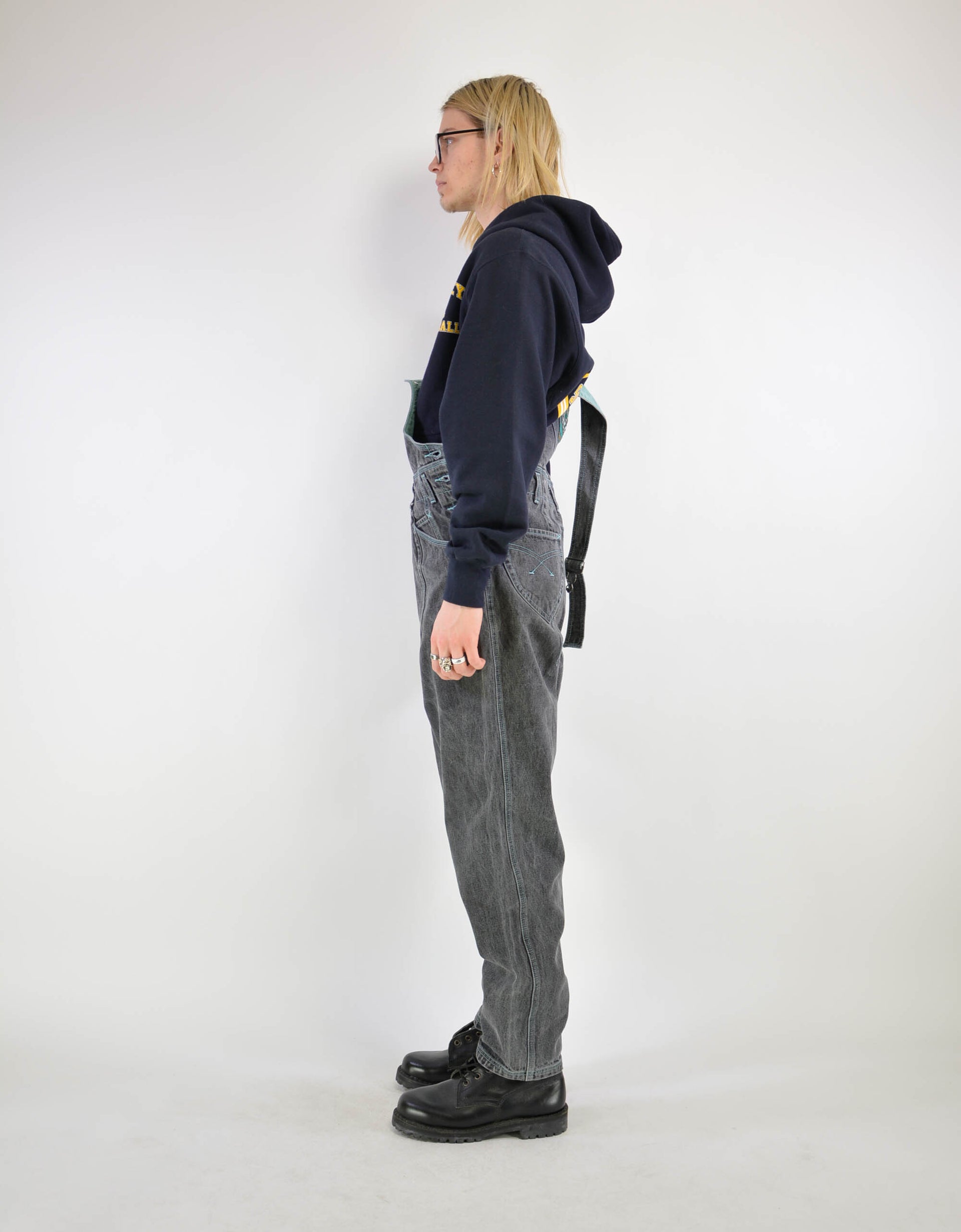Dark denim dungaree - PICKNWEIGHT - VINTAGE KILO STORE