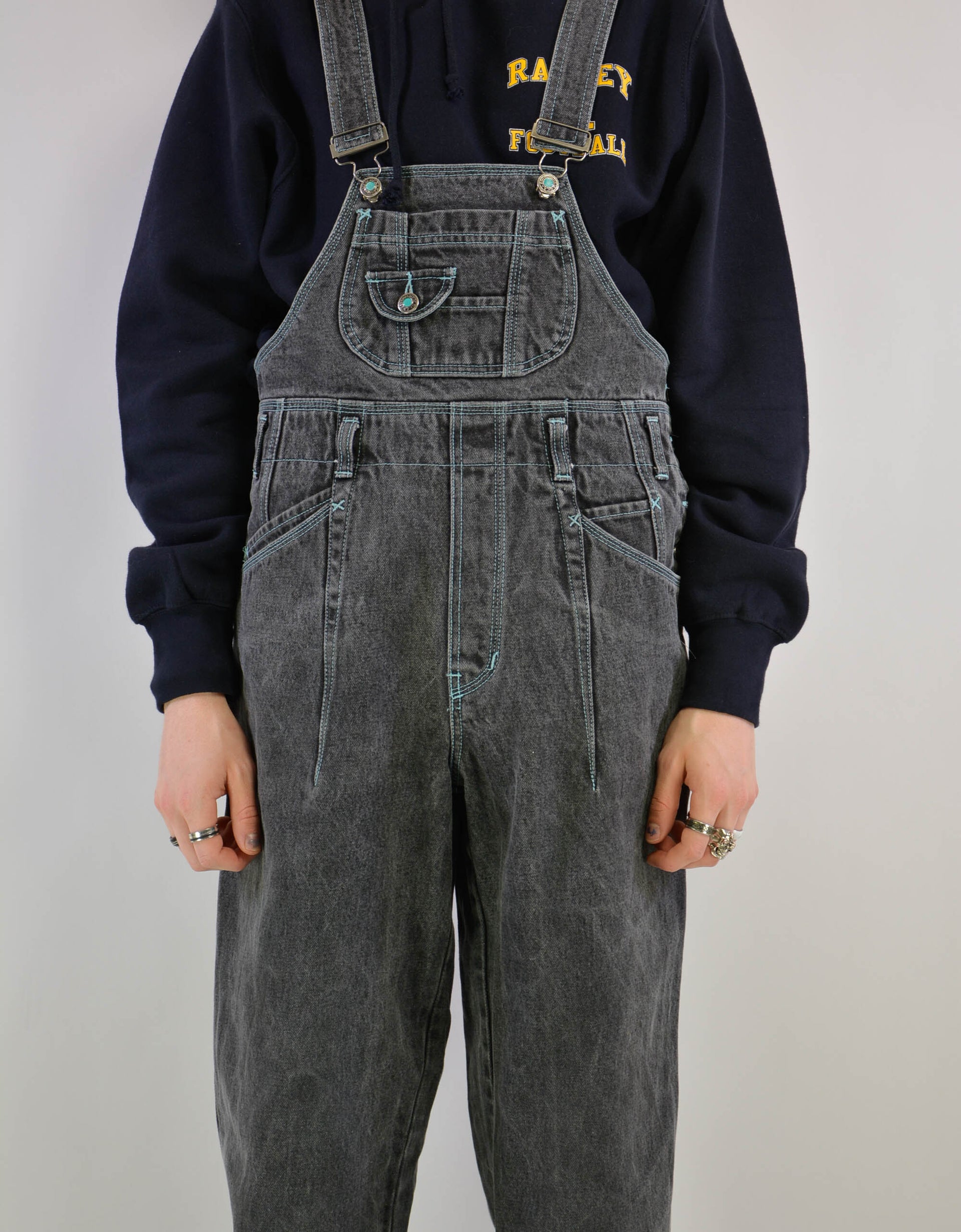 Dark denim dungaree - PICKNWEIGHT - VINTAGE KILO STORE