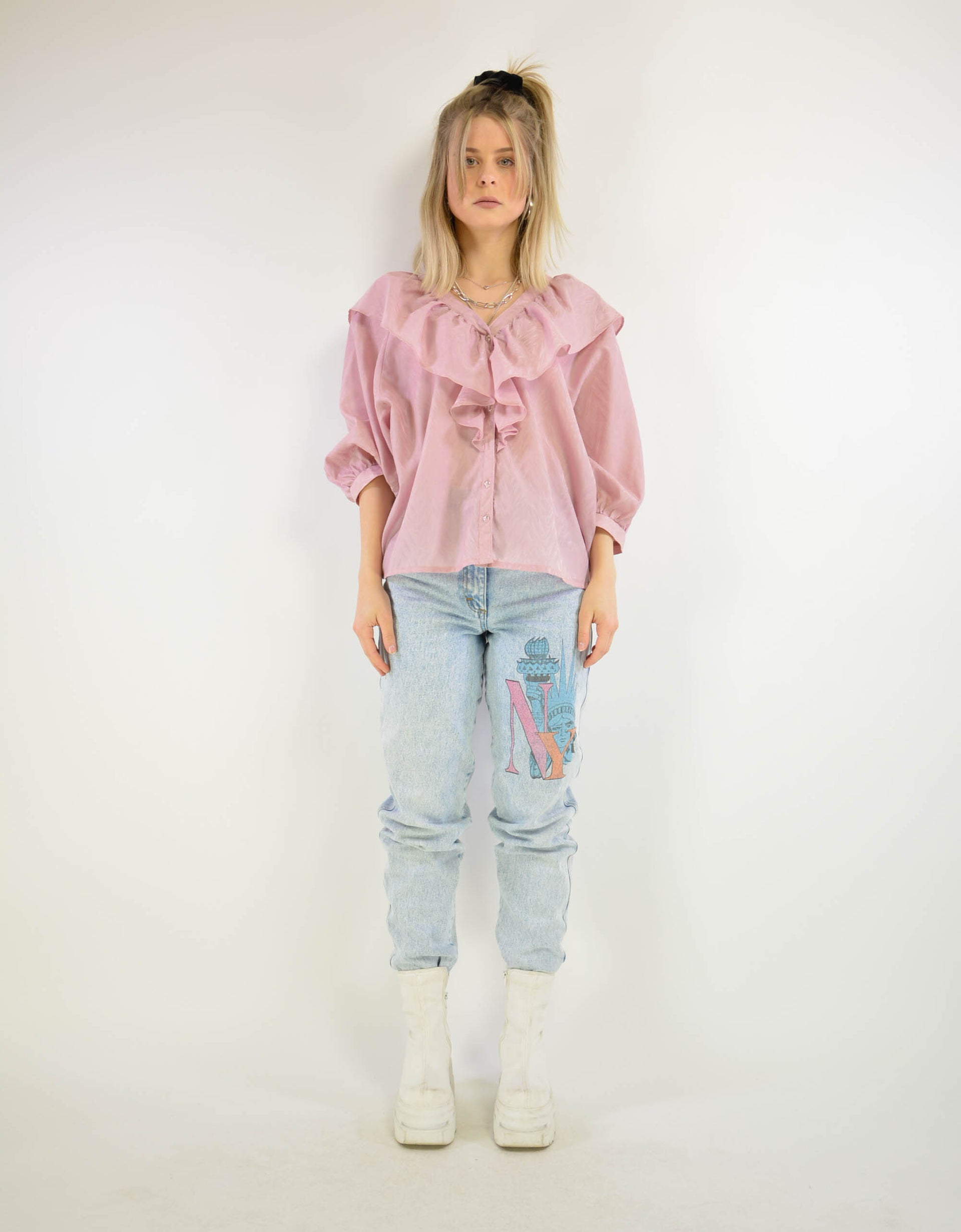 Ruffle blouse - PICKNWEIGHT - VINTAGE KILO STORE