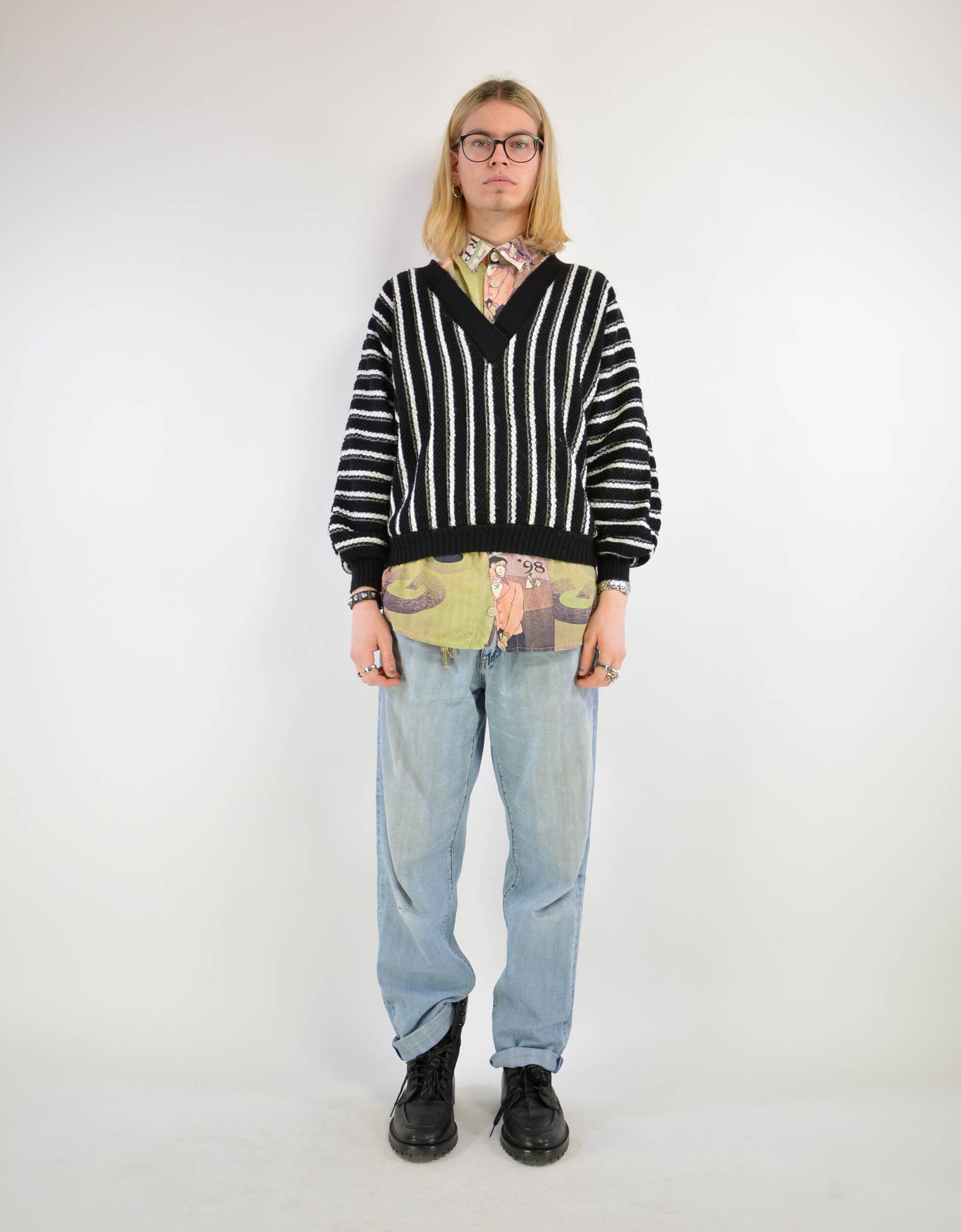 Striped sweater - PICKNWEIGHT - VINTAGE KILO STORE