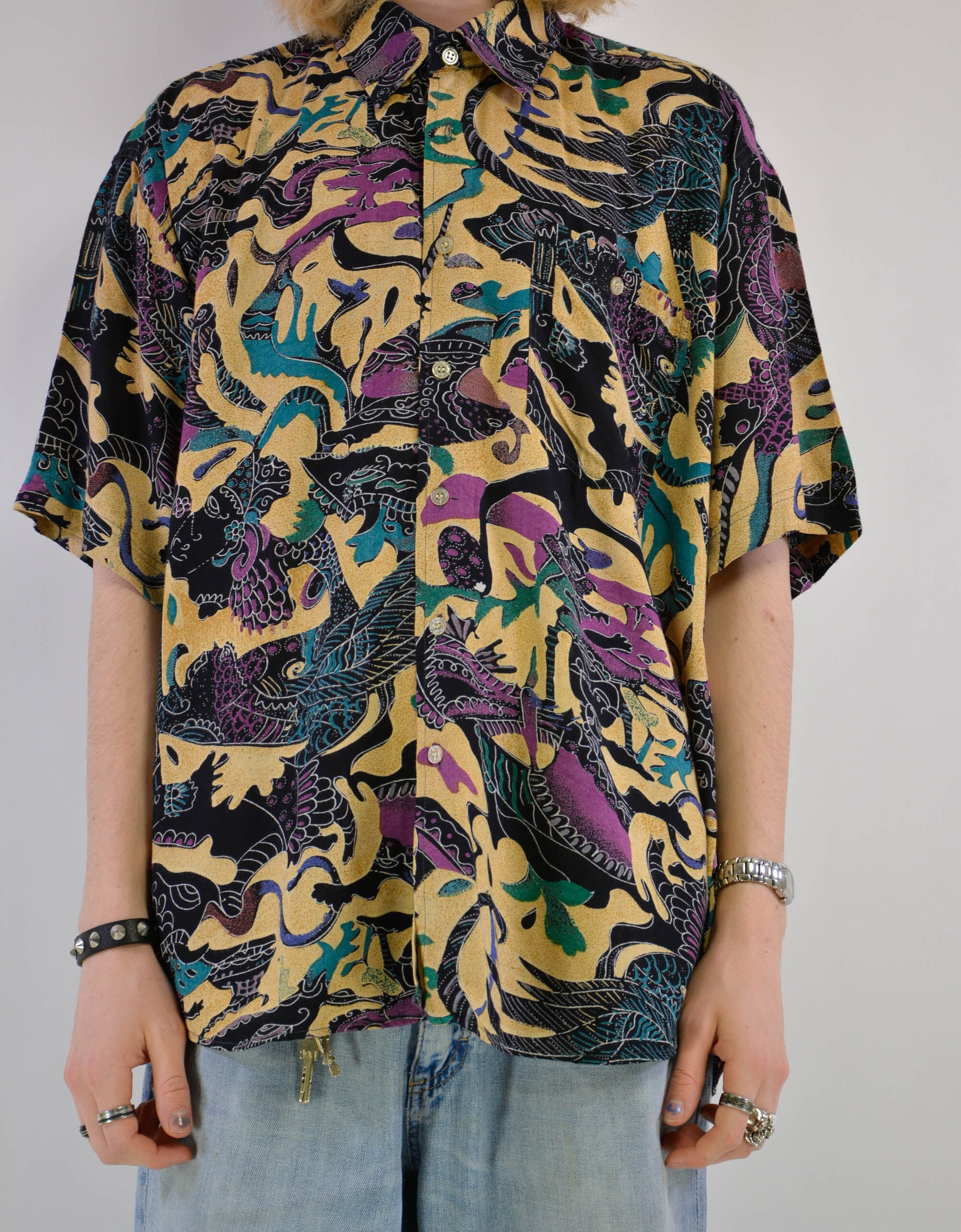 90s print blouse - PICKNWEIGHT - VINTAGE KILO STORE