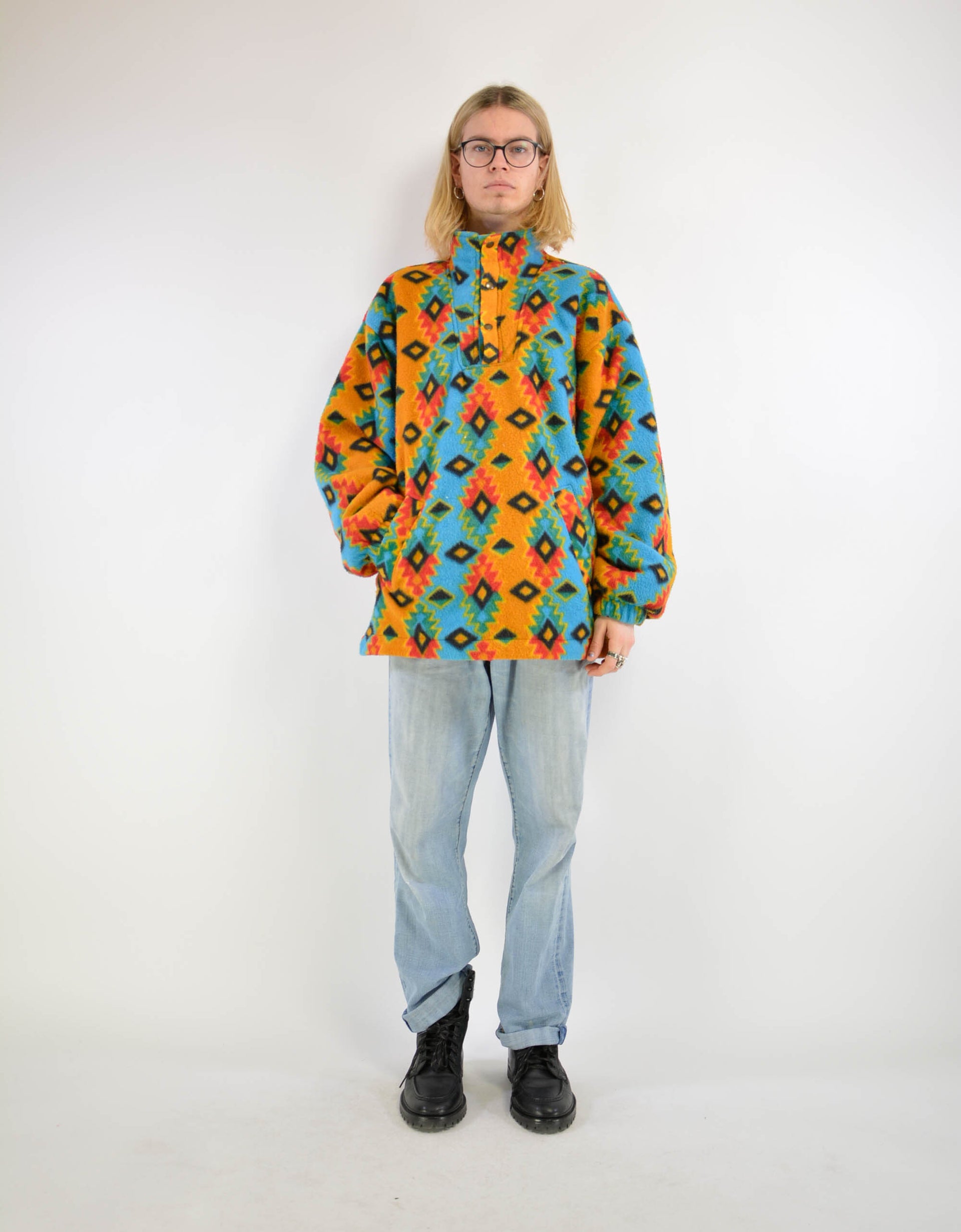 80s fleece sweater - PICKNWEIGHT - VINTAGE KILO STORE