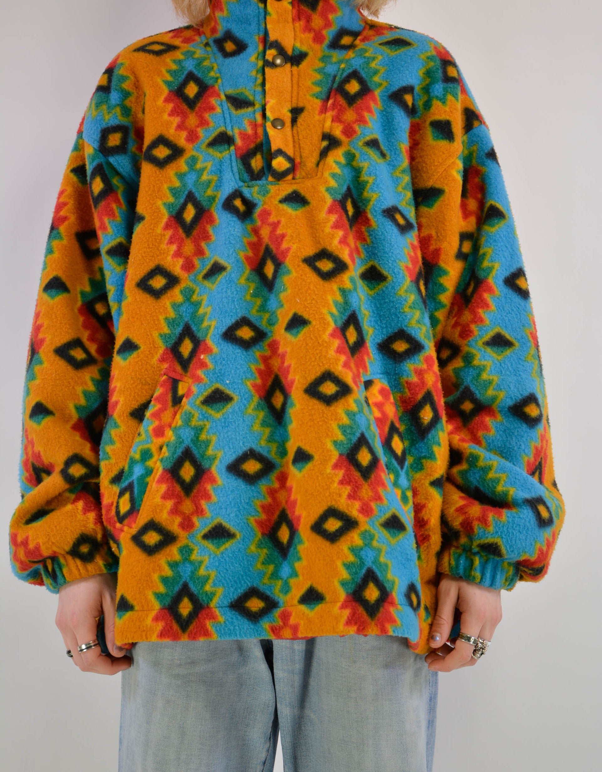 80s fleece sweater - PICKNWEIGHT - VINTAGE KILO STORE