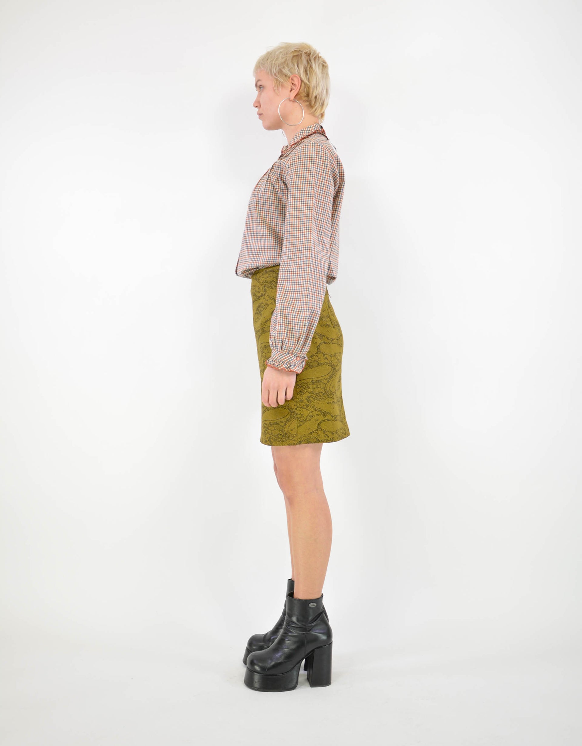 70s check blouse - PICKNWEIGHT - VINTAGE KILO STORE