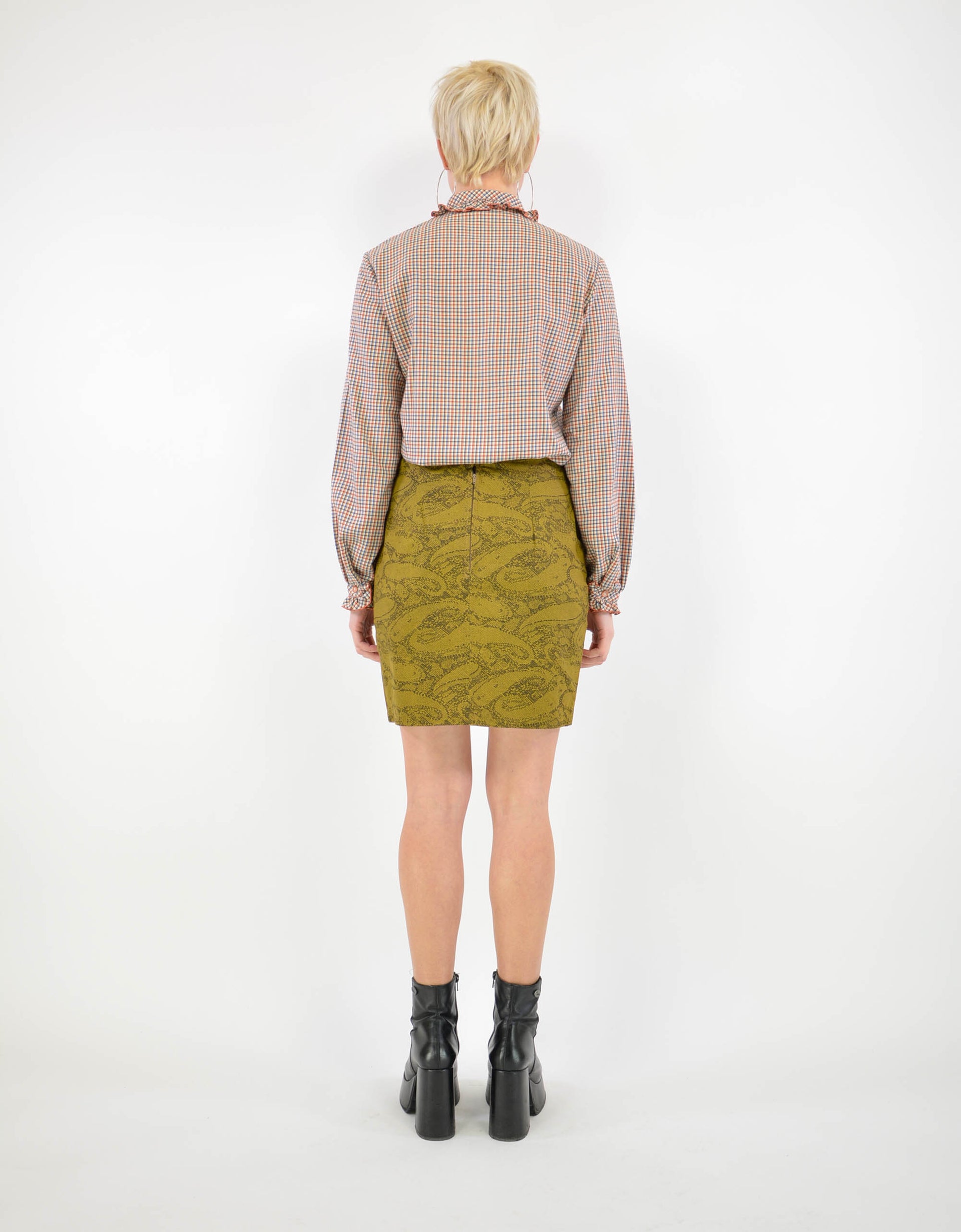 70s check blouse - PICKNWEIGHT - VINTAGE KILO STORE