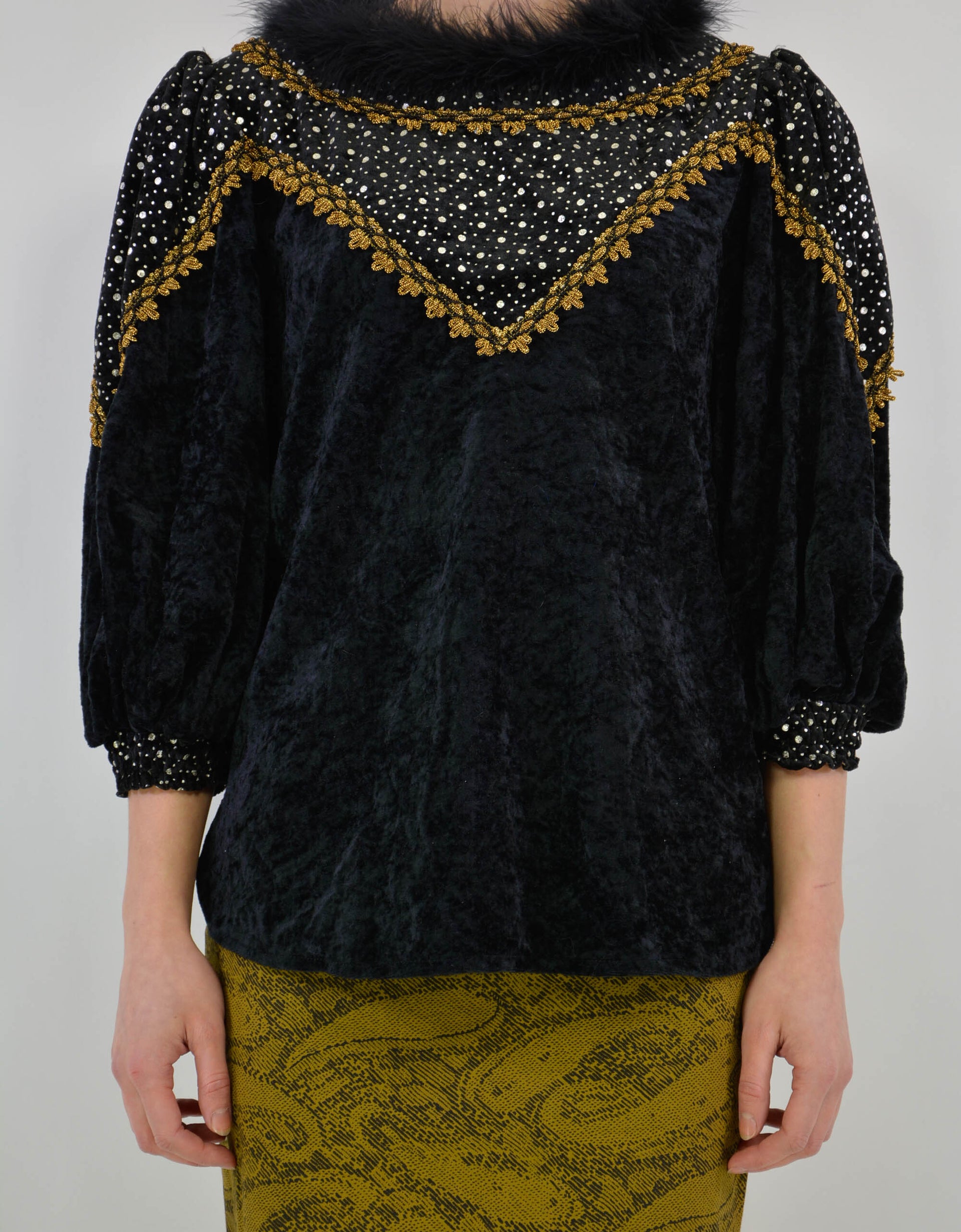 80s special lurex blouse - PICKNWEIGHT - VINTAGE KILO STORE