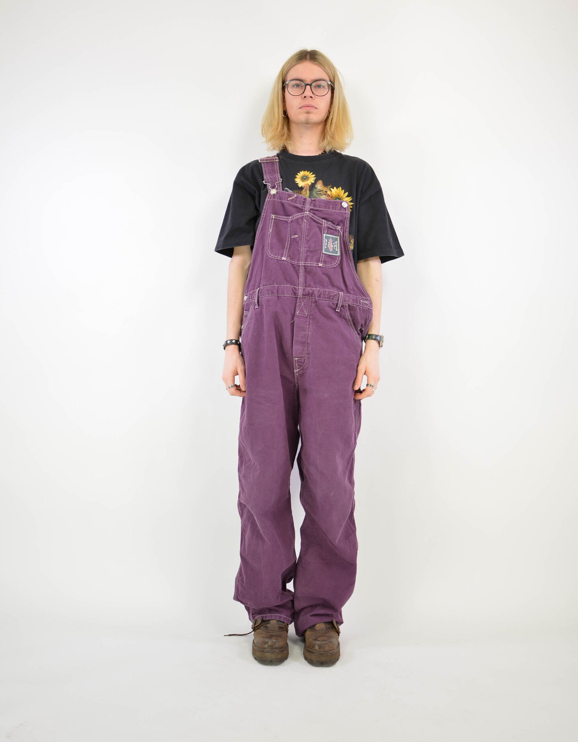 80s purple dungaree - PICKNWEIGHT - VINTAGE KILO STORE