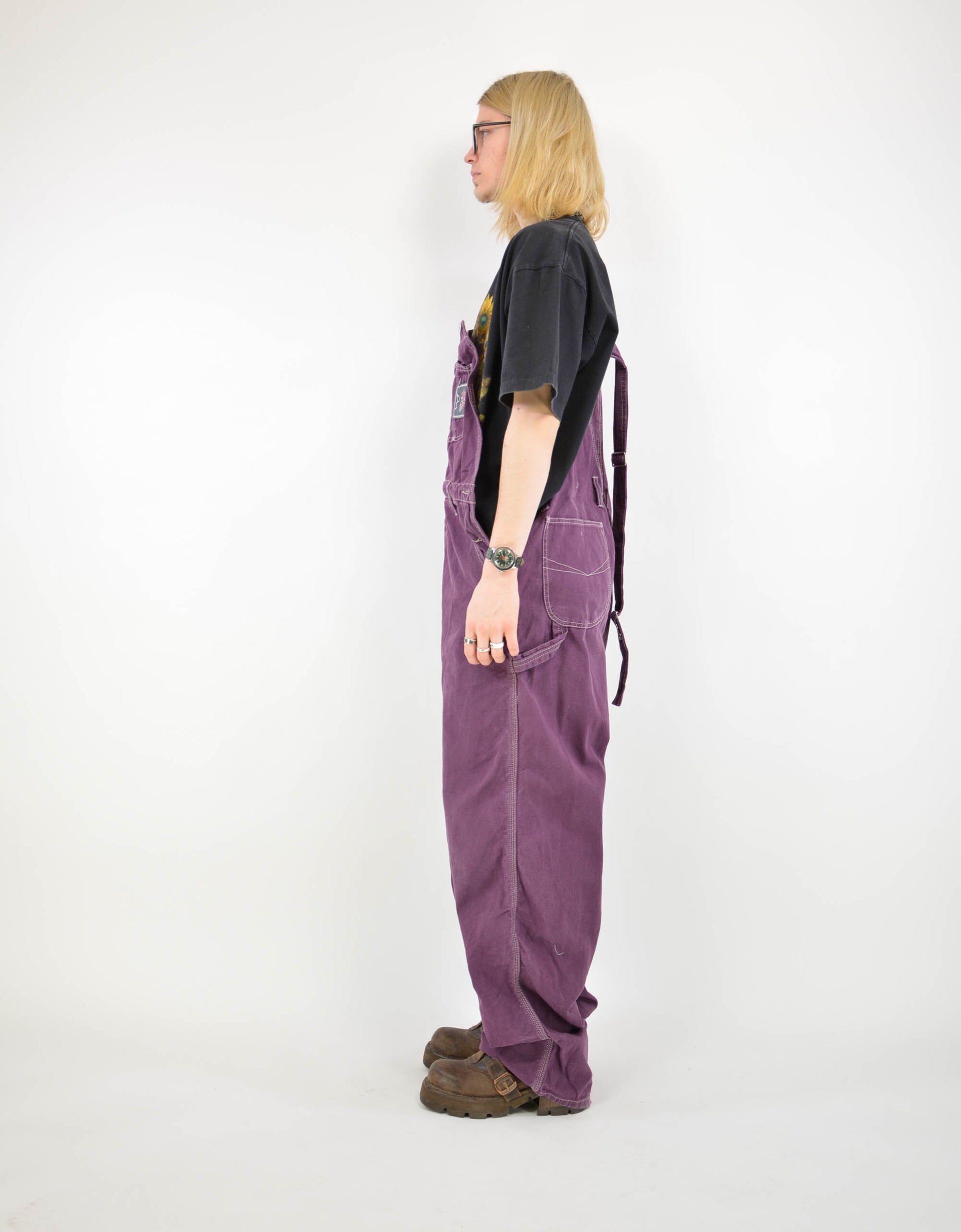 80s purple dungaree - PICKNWEIGHT - VINTAGE KILO STORE