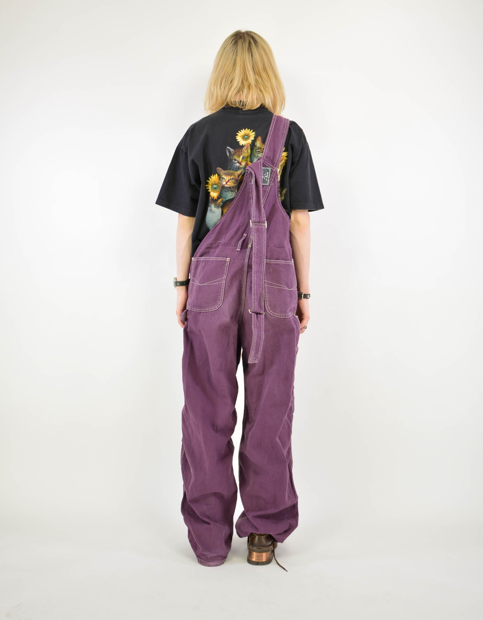 80s purple dungaree - PICKNWEIGHT - VINTAGE KILO STORE