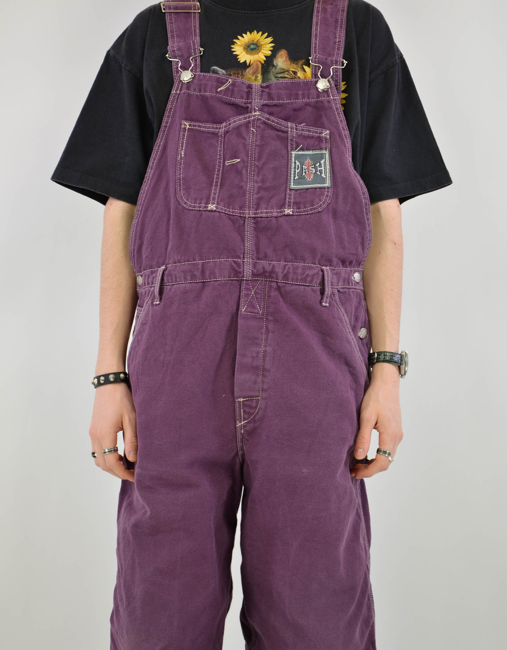 80s purple dungaree - PICKNWEIGHT - VINTAGE KILO STORE