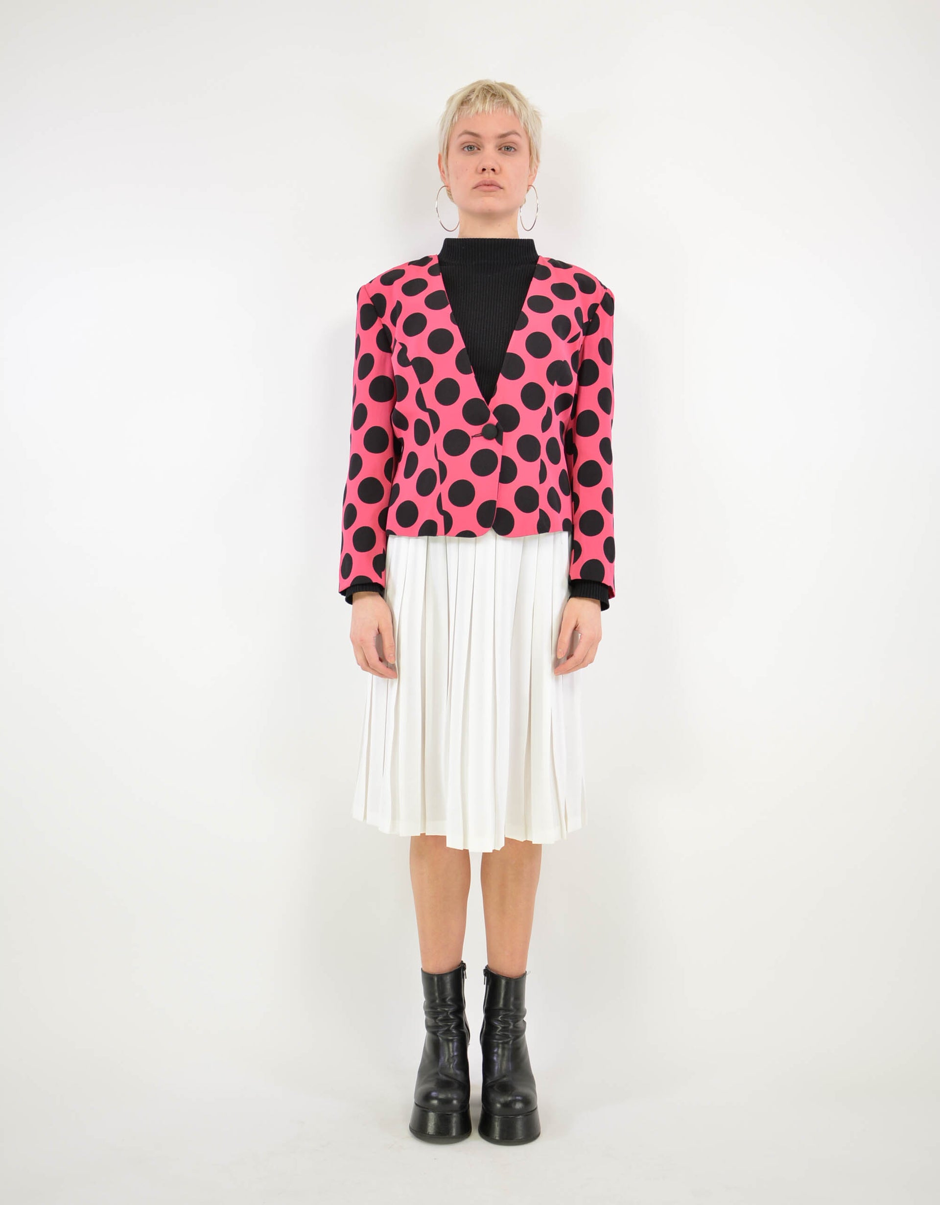 80s polka dot suit jacket - PICKNWEIGHT - VINTAGE KILO STORE