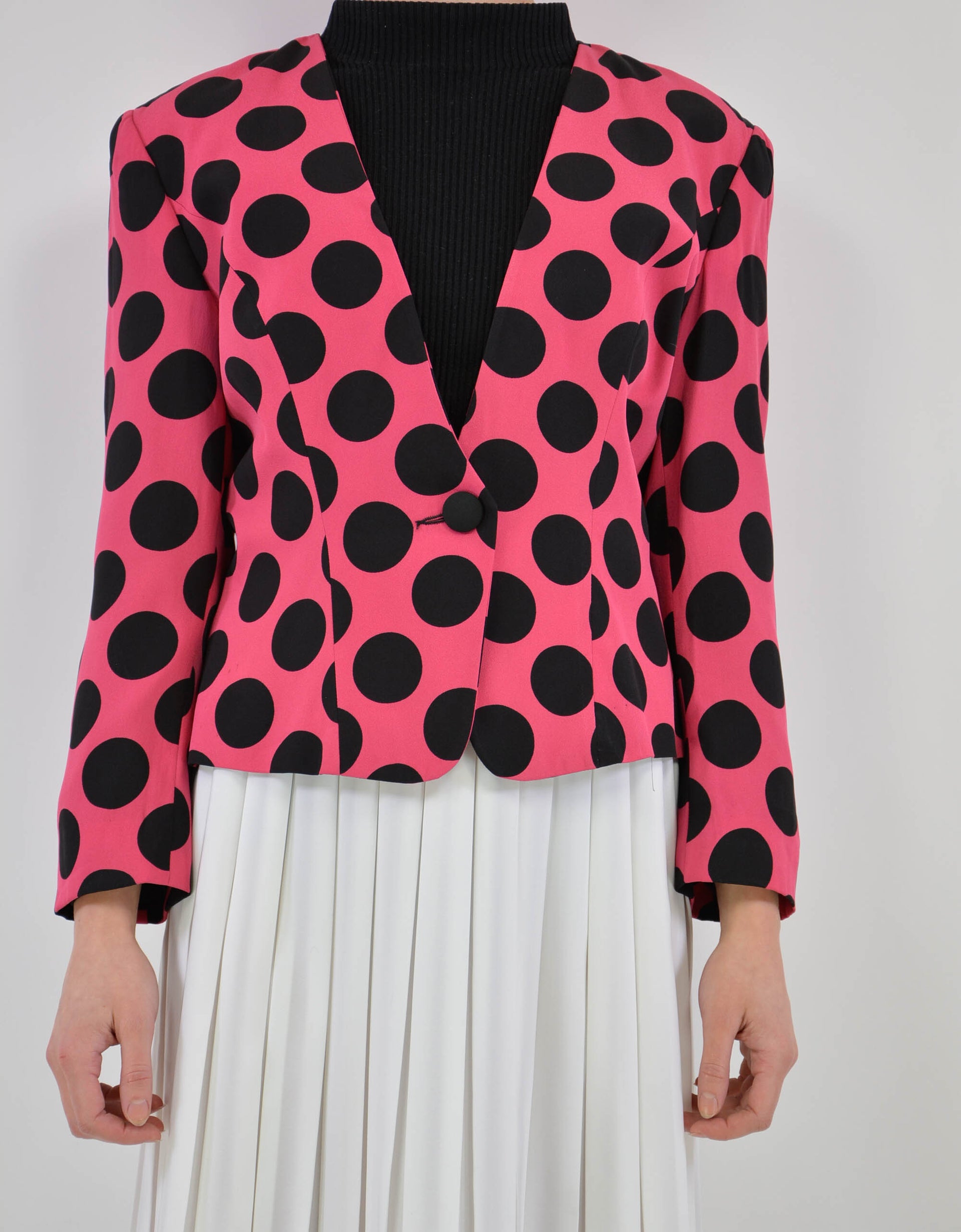 80s polka dot suit jacket - PICKNWEIGHT - VINTAGE KILO STORE