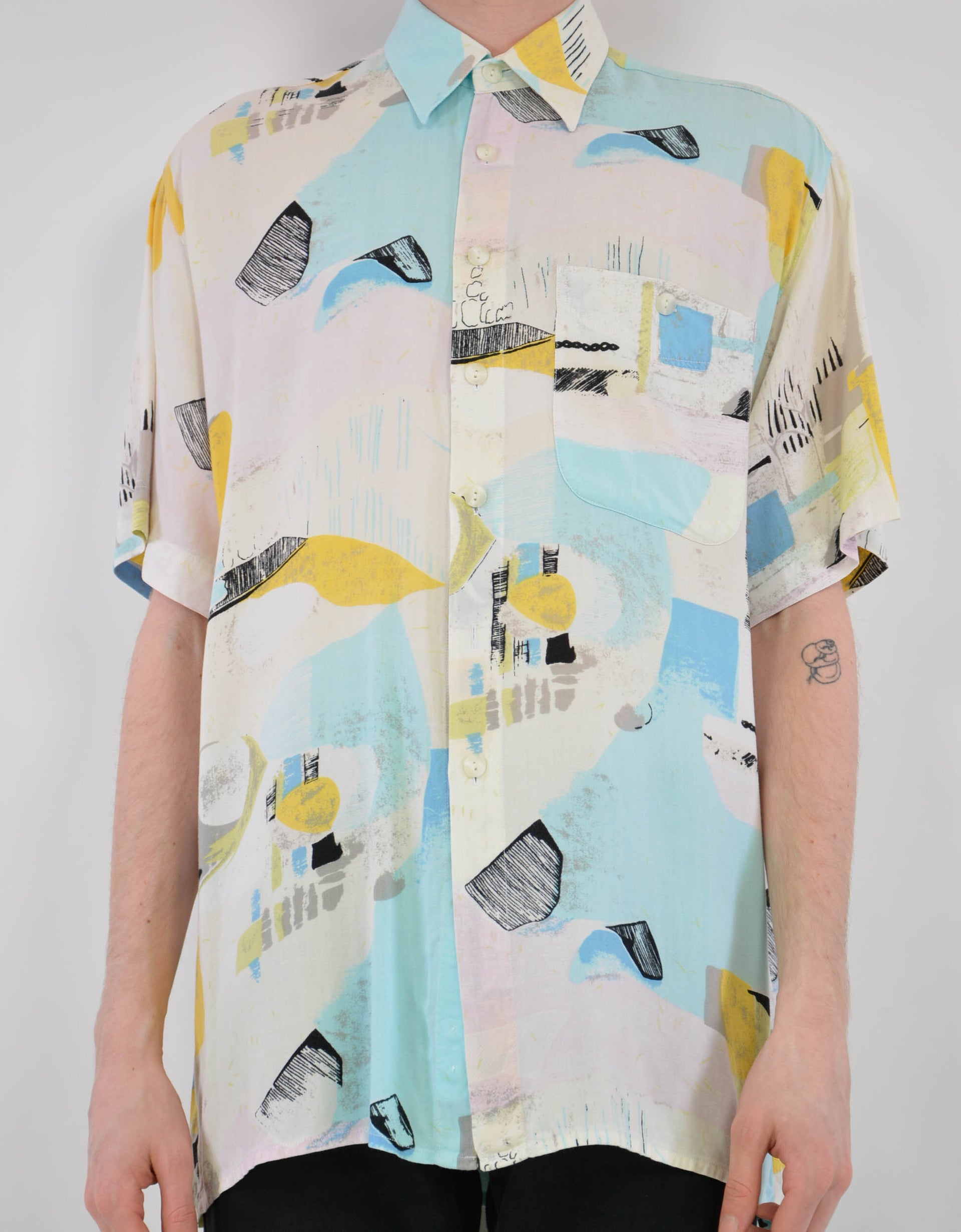 90s print shirt - PICKNWEIGHT - VINTAGE KILO STORE
