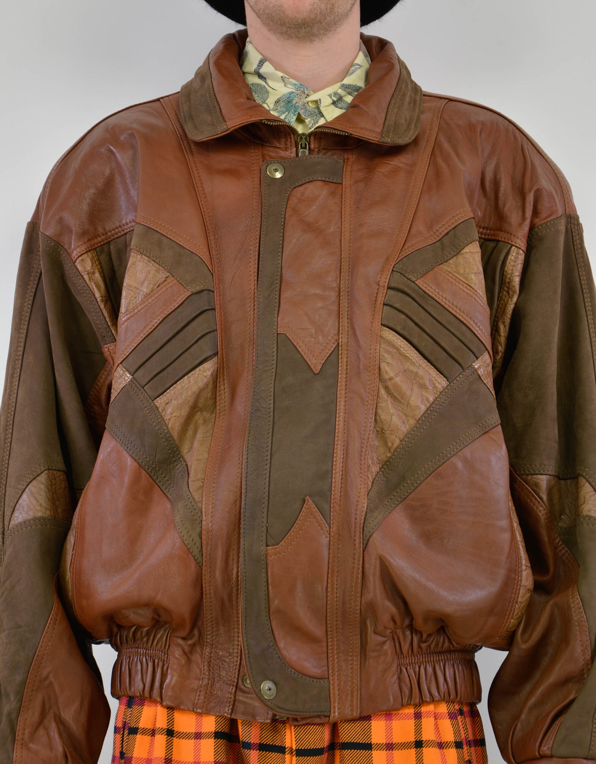 80s leather jacket - PICKNWEIGHT - VINTAGE KILO STORE