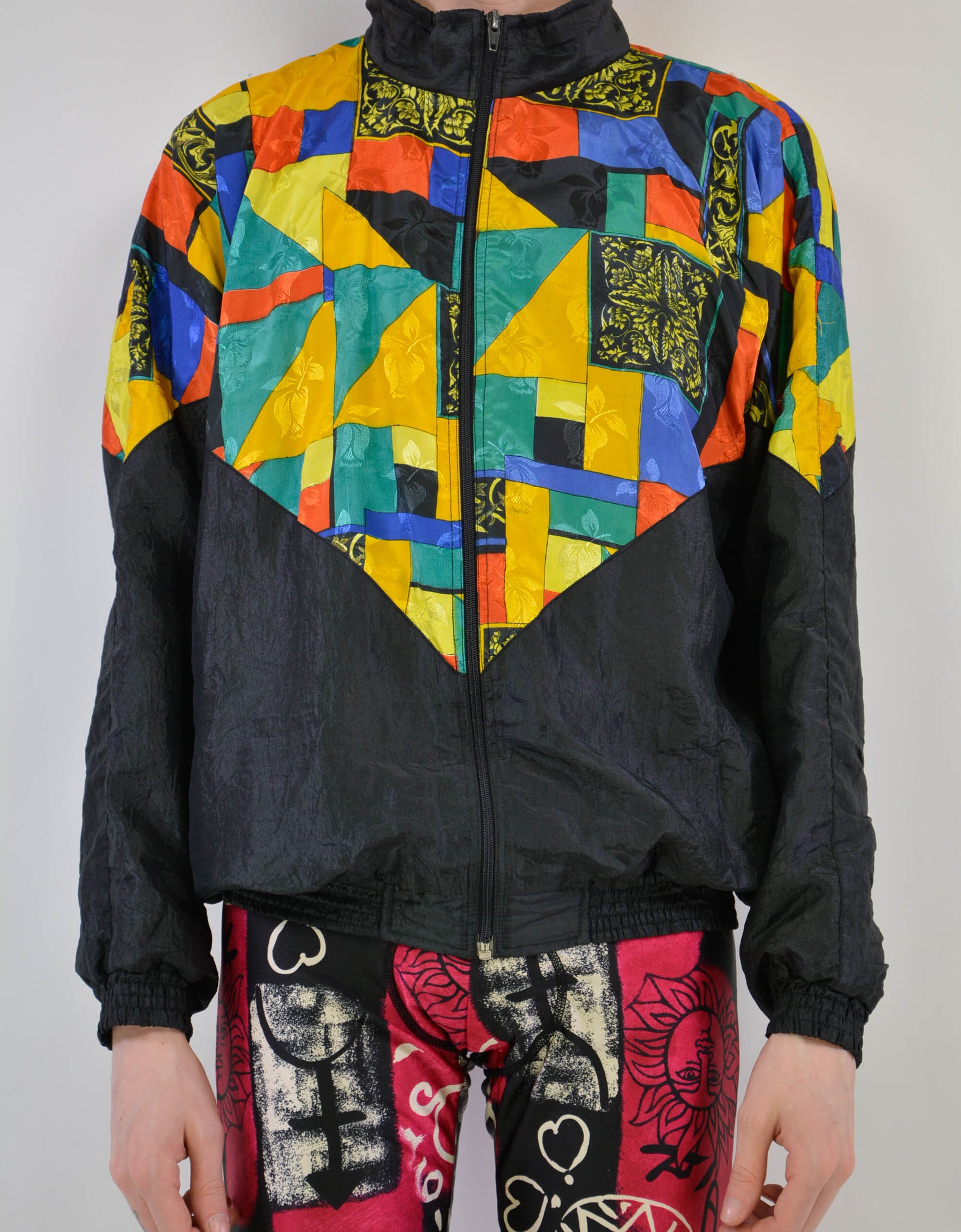Baroque print training jacket - PICKNWEIGHT - VINTAGE KILO STORE