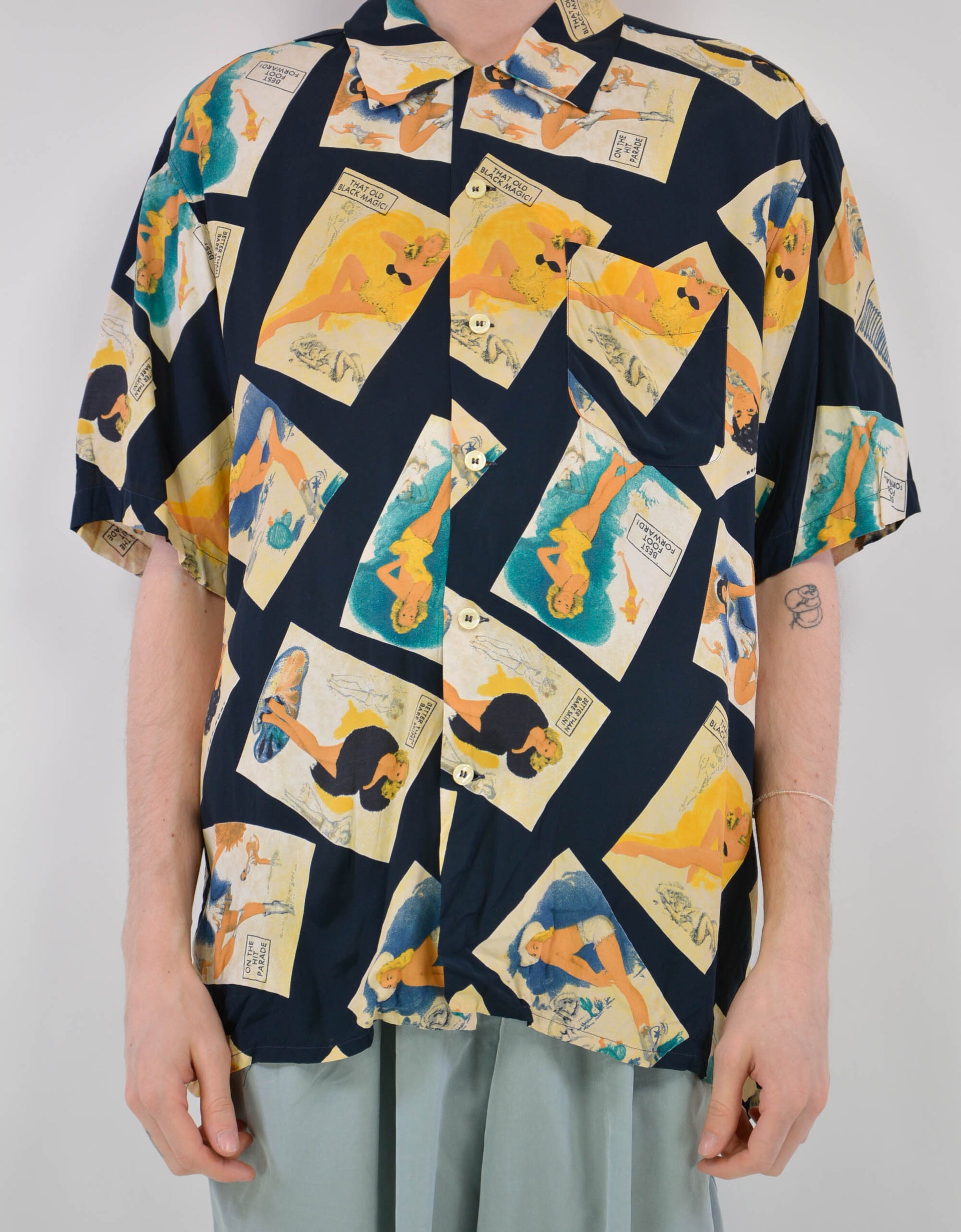 80s print shirt - PICKNWEIGHT - VINTAGE KILO STORE