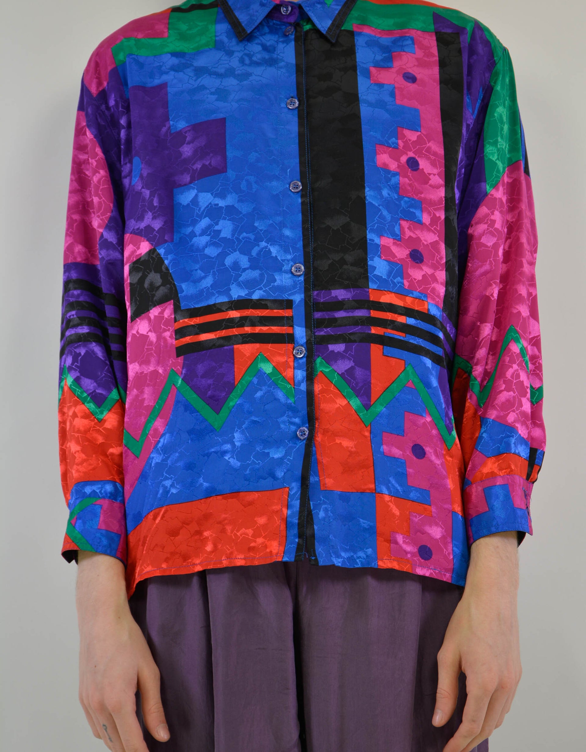 90s print blouse - PICKNWEIGHT - VINTAGE KILO STORE