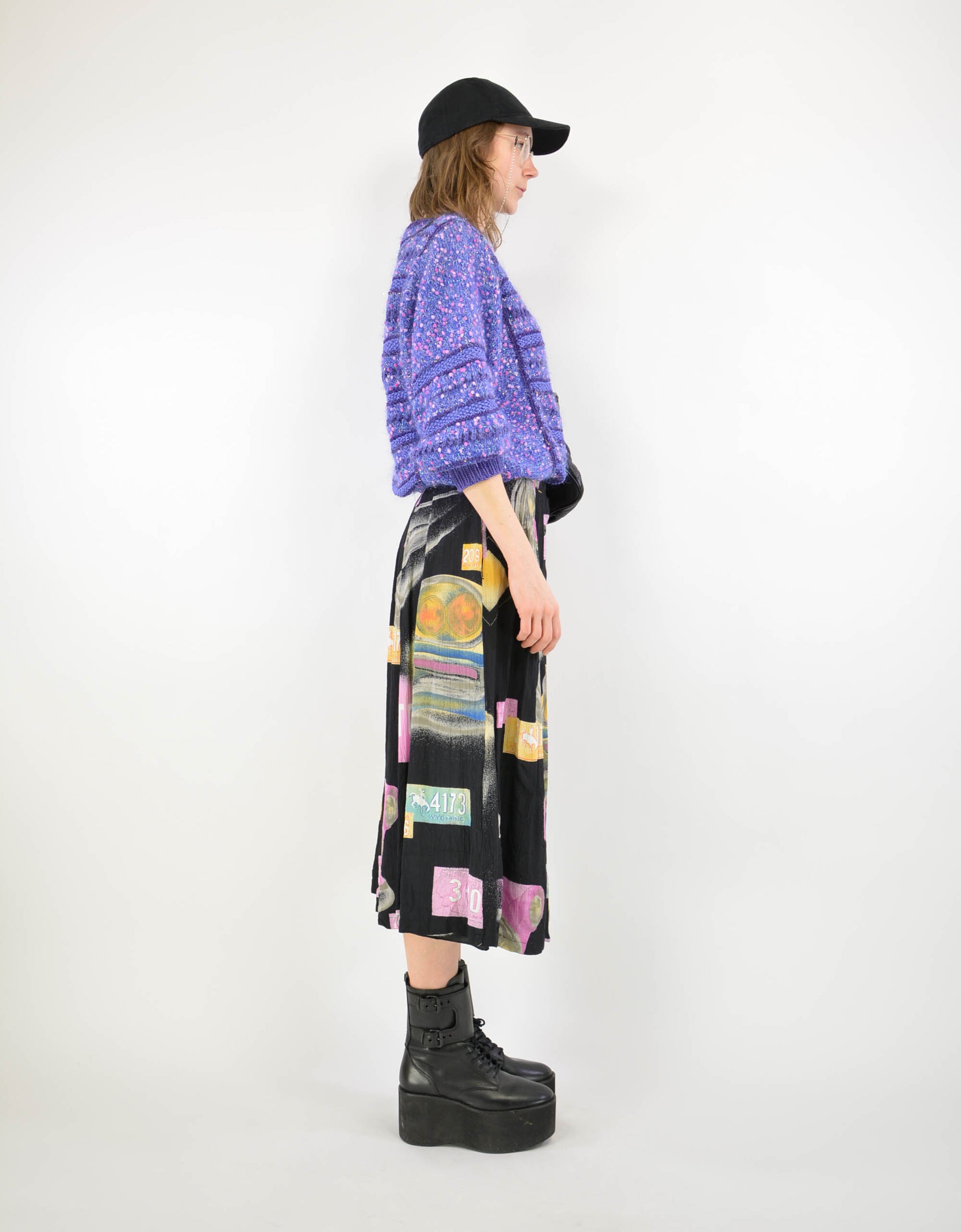 80s print skirt - PICKNWEIGHT - VINTAGE KILO STORE
