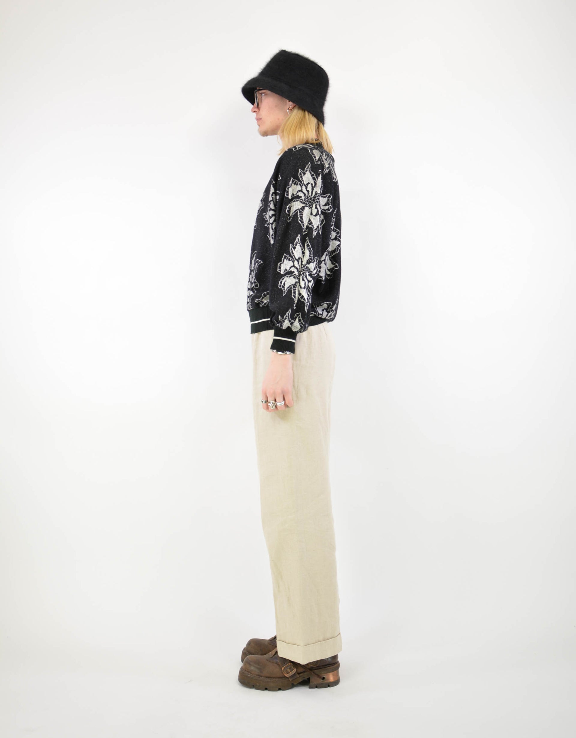 Flower knitwear sweater - PICKNWEIGHT - VINTAGE KILO STORE