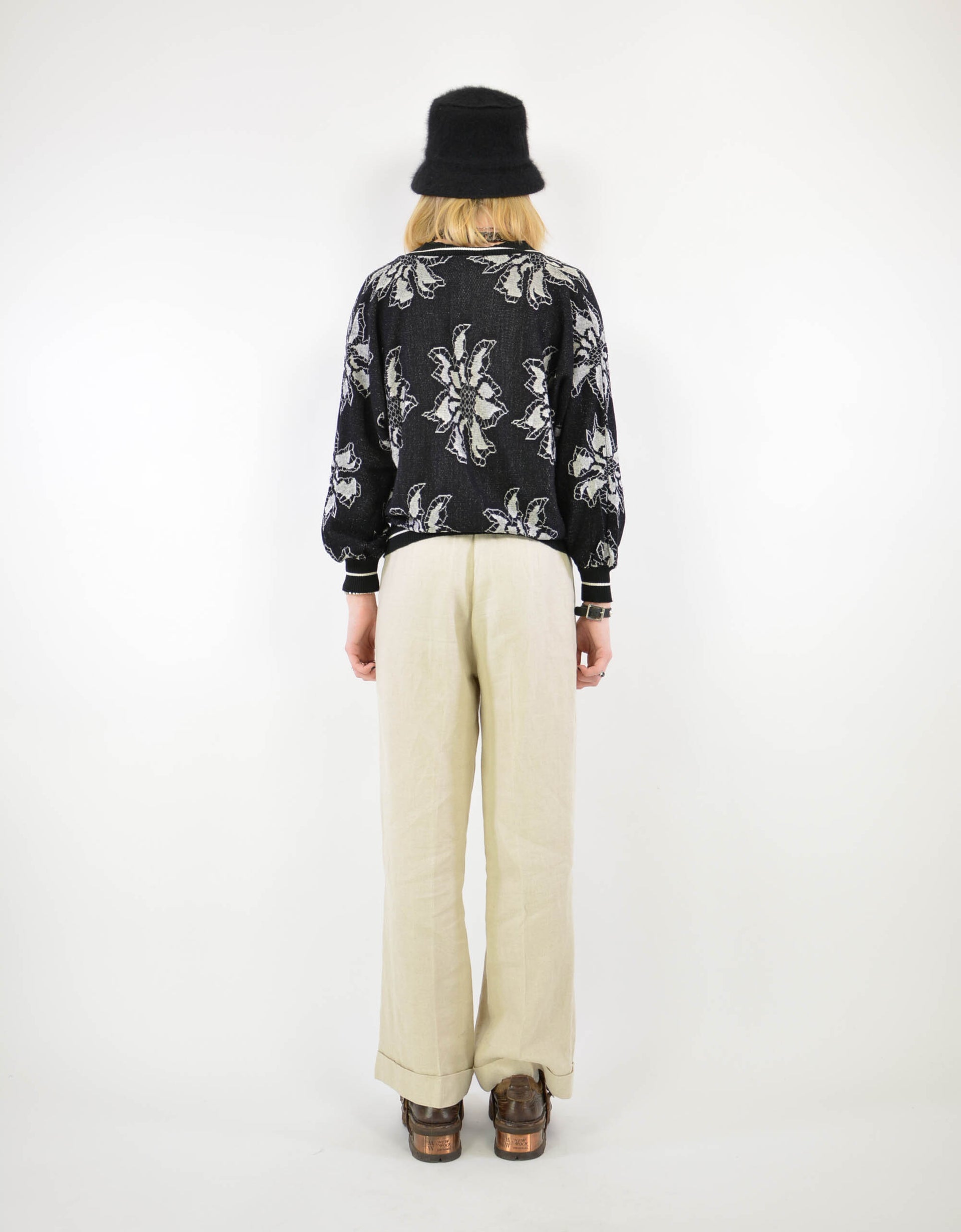 Flower knitwear sweater - PICKNWEIGHT - VINTAGE KILO STORE