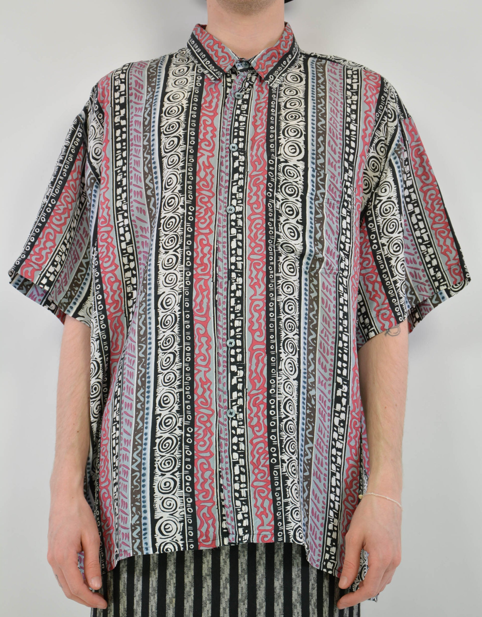 90s print shirt - PICKNWEIGHT - VINTAGE KILO STORE