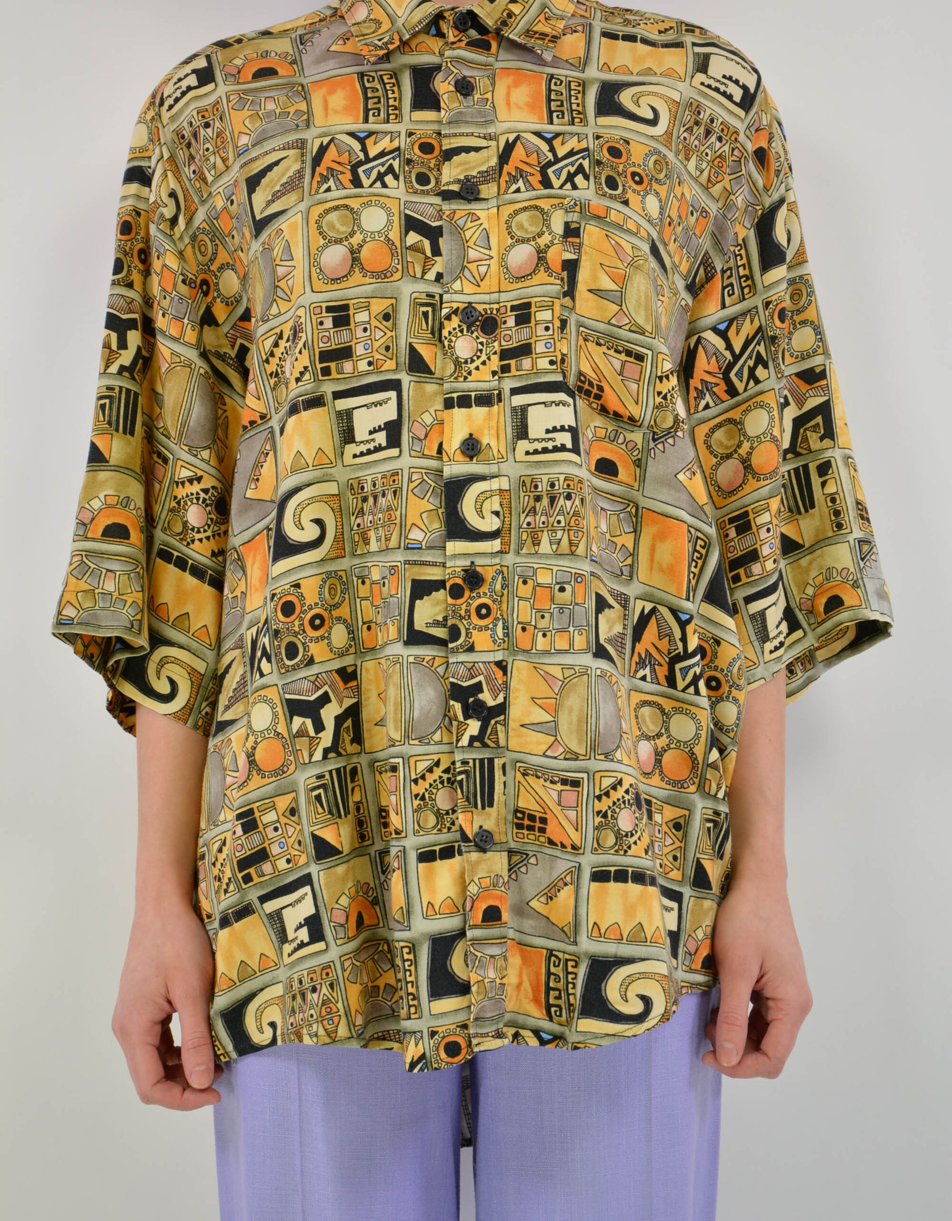 80s print shirt - PICKNWEIGHT - VINTAGE KILO STORE