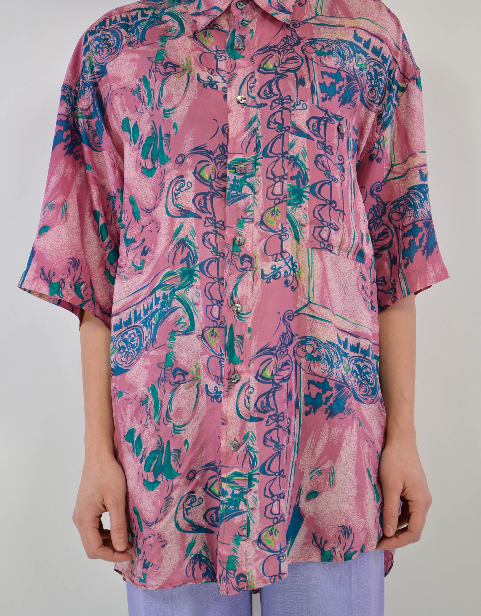 80s silk shirt - PICKNWEIGHT - VINTAGE KILO STORE