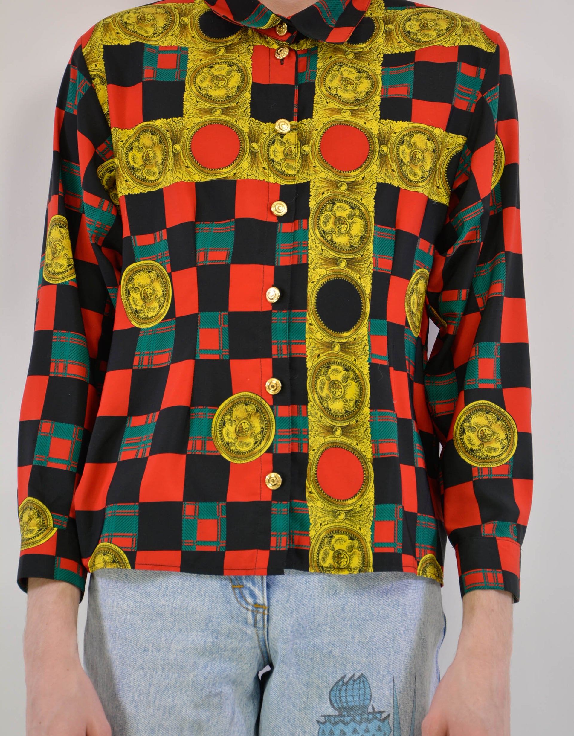 Baroque print blouse - PICKNWEIGHT - VINTAGE KILO STORE