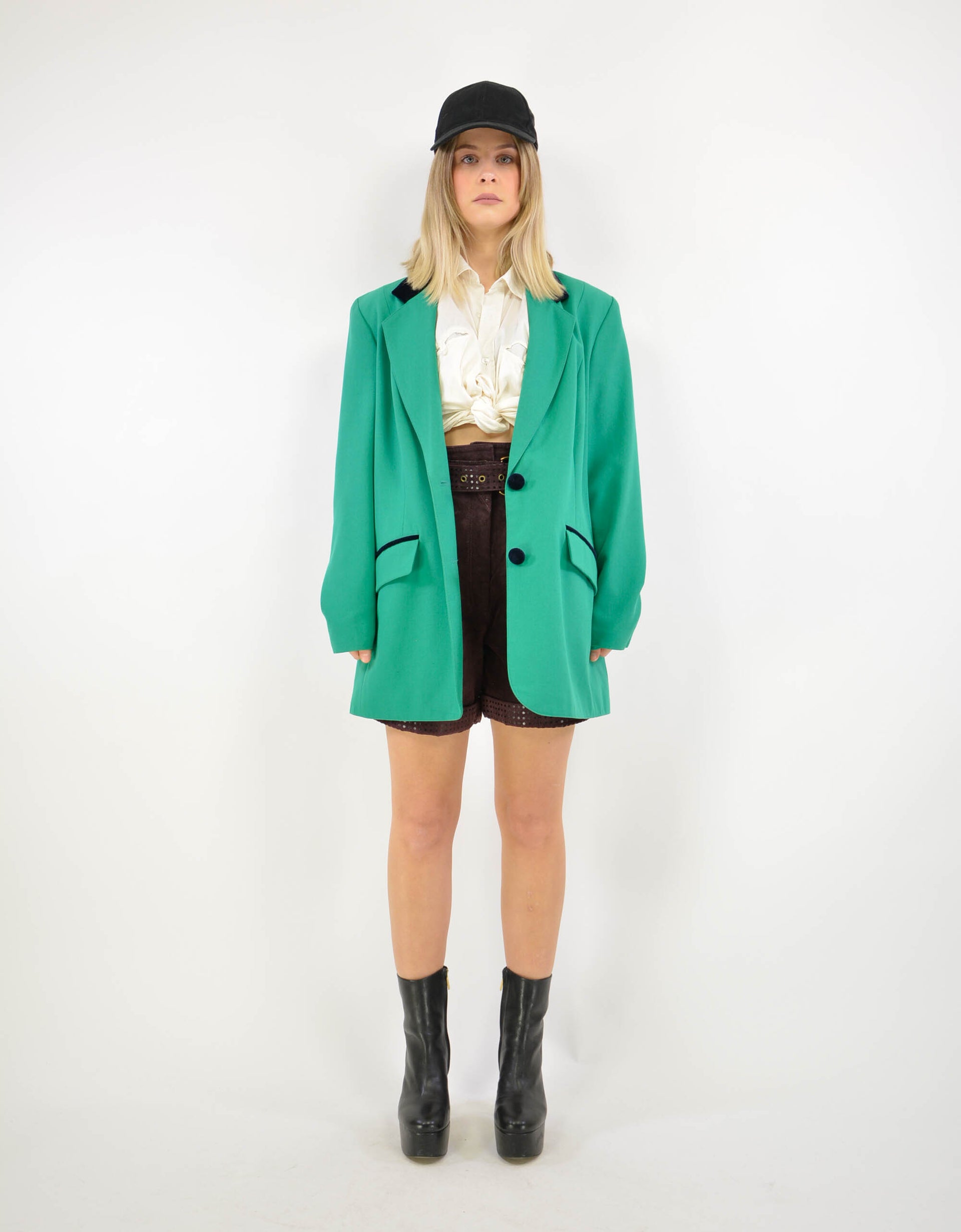 Green 80s blazer - PICKNWEIGHT - VINTAGE KILO STORE