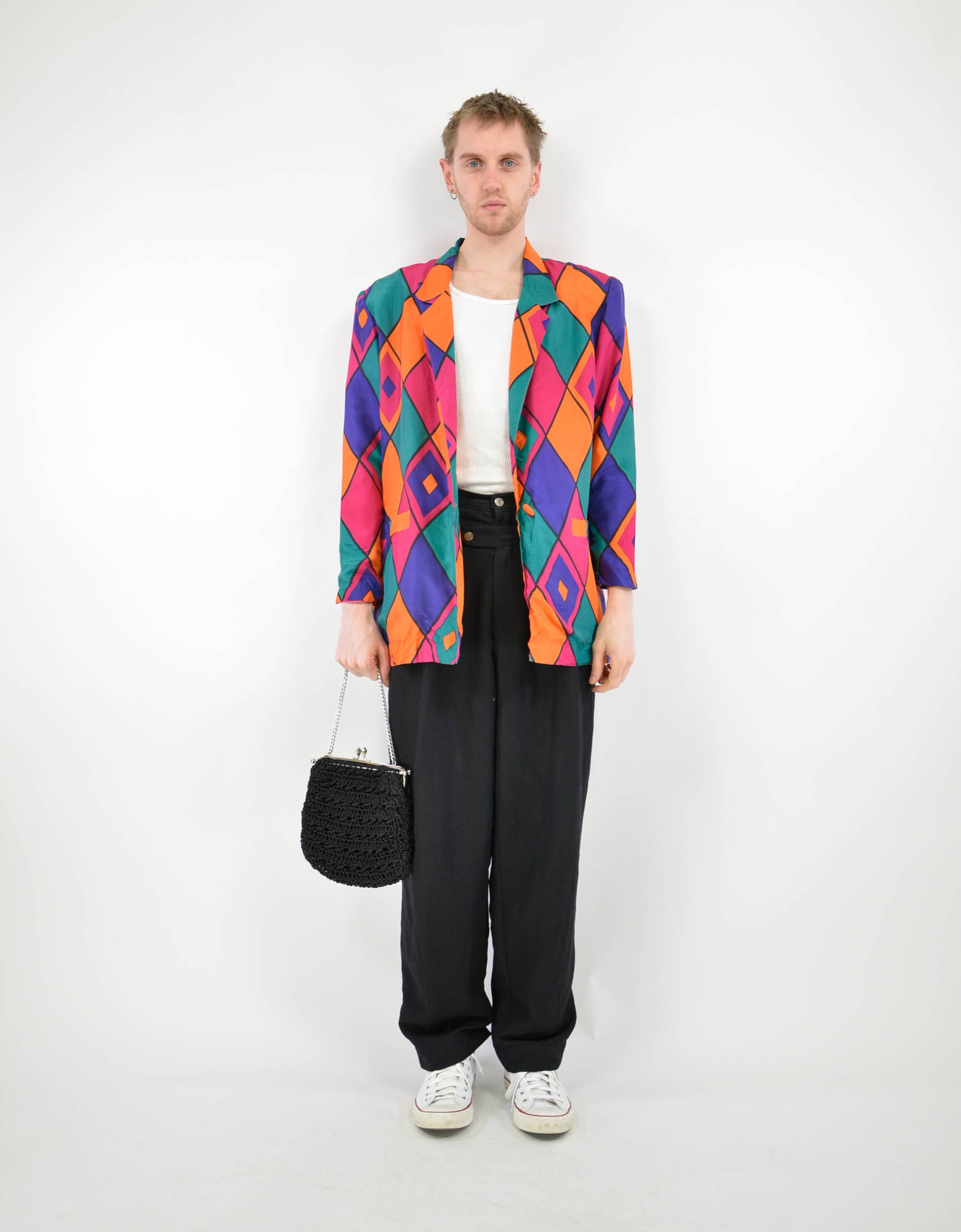 80s SILK blazer - PICKNWEIGHT - VINTAGE KILO STORE