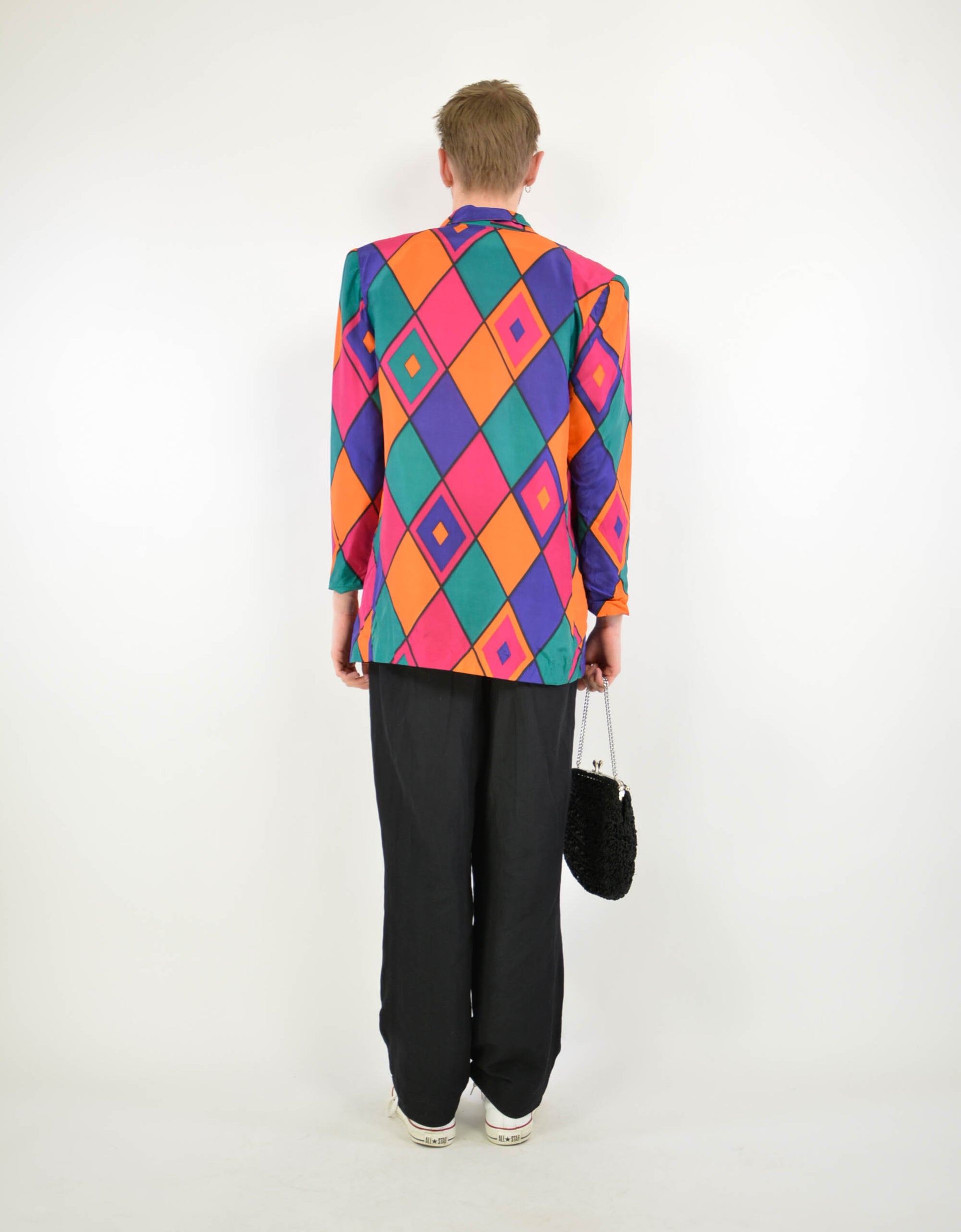 80s SILK blazer - PICKNWEIGHT - VINTAGE KILO STORE