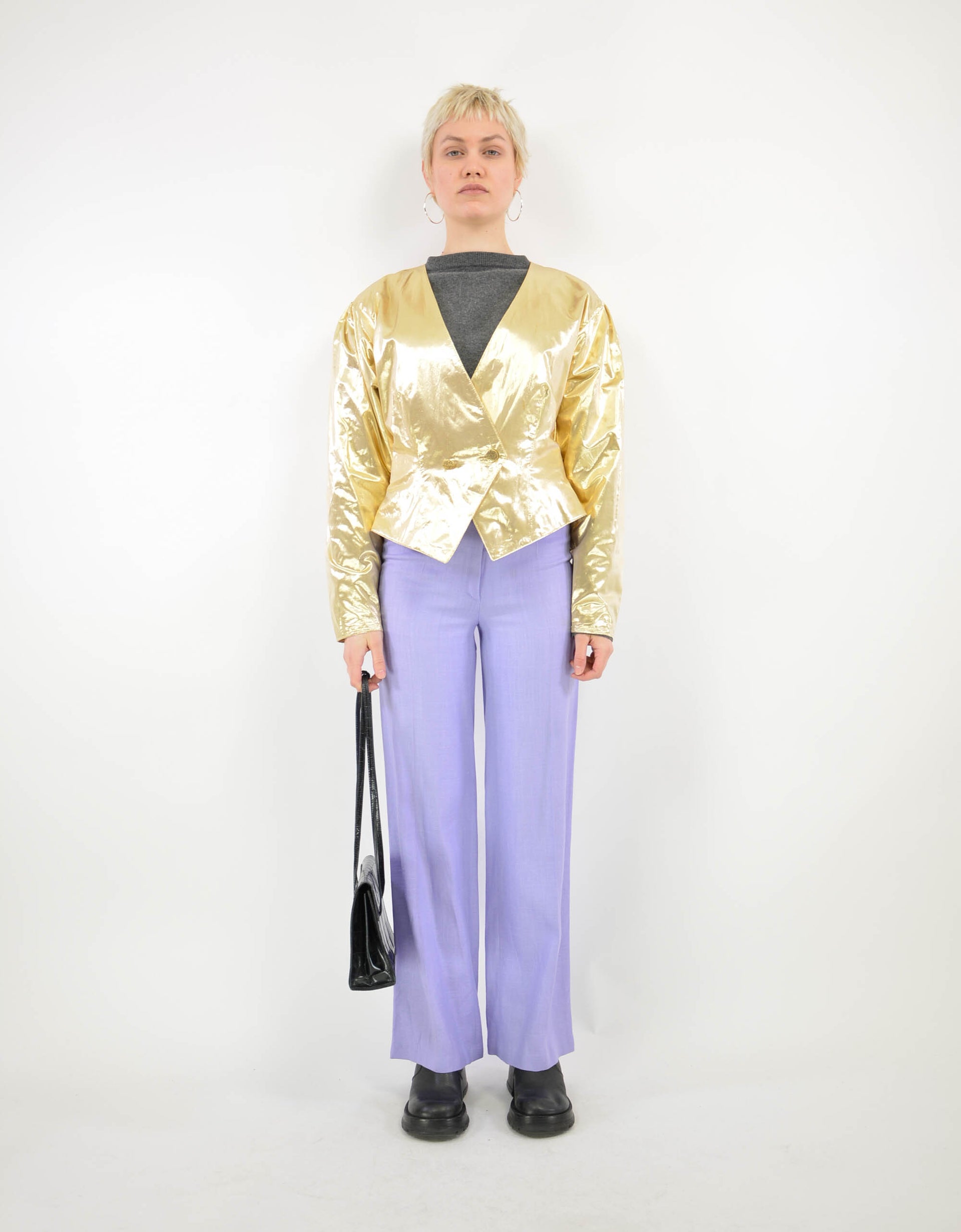 Gold lurex jacket - PICKNWEIGHT - VINTAGE KILO STORE