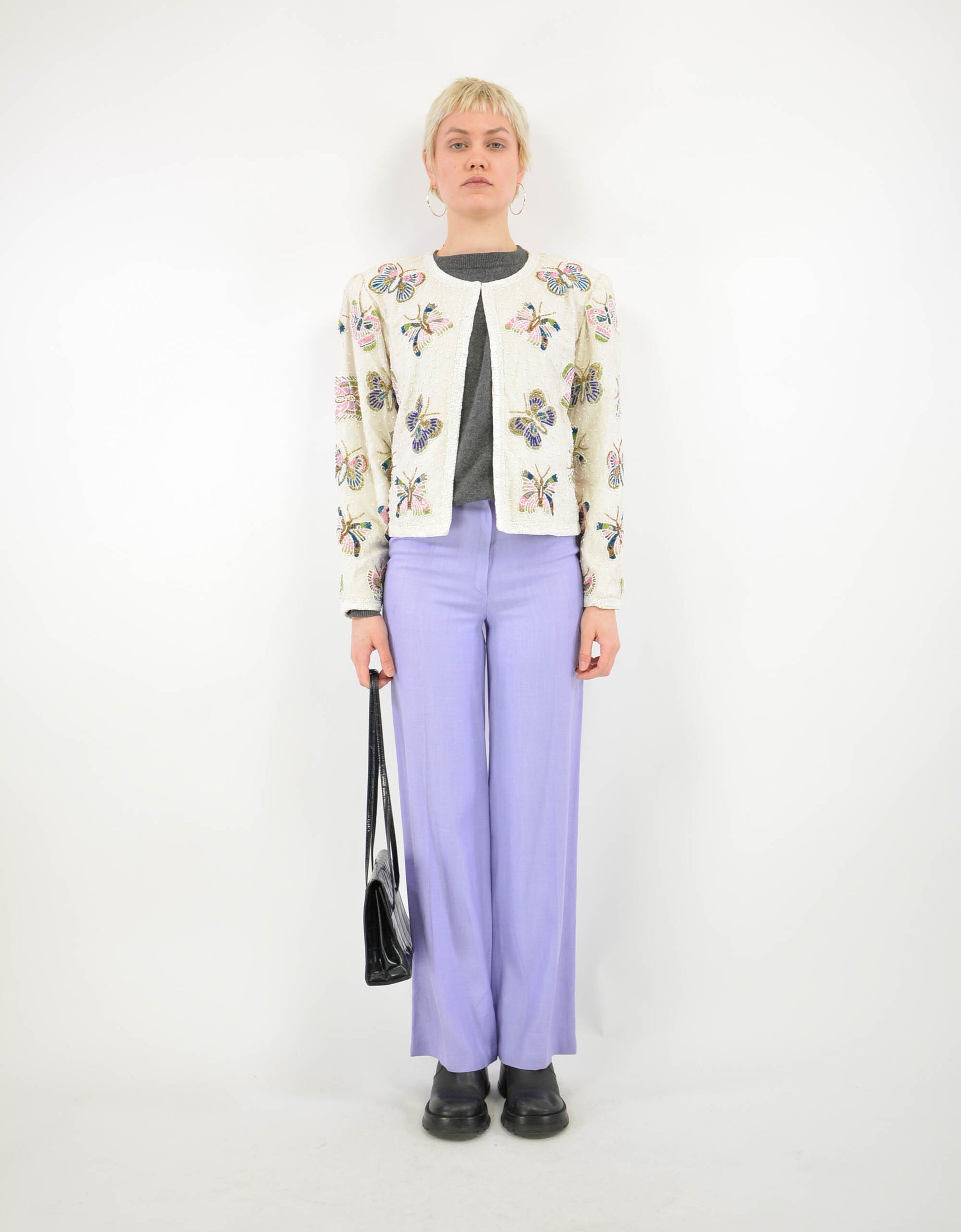 Butterfly silk jacket - PICKNWEIGHT - VINTAGE KILO STORE