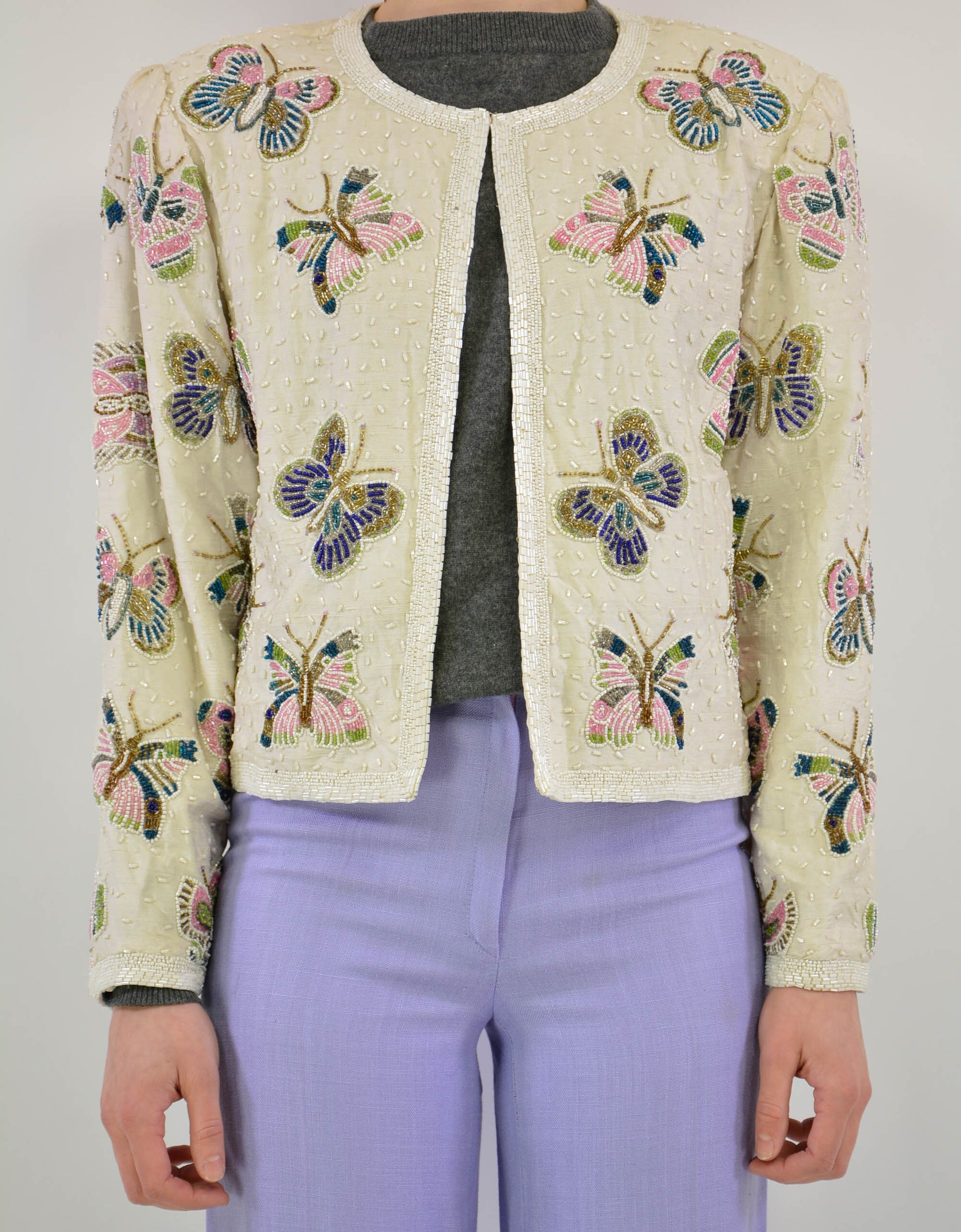 Butterfly silk jacket - PICKNWEIGHT - VINTAGE KILO STORE