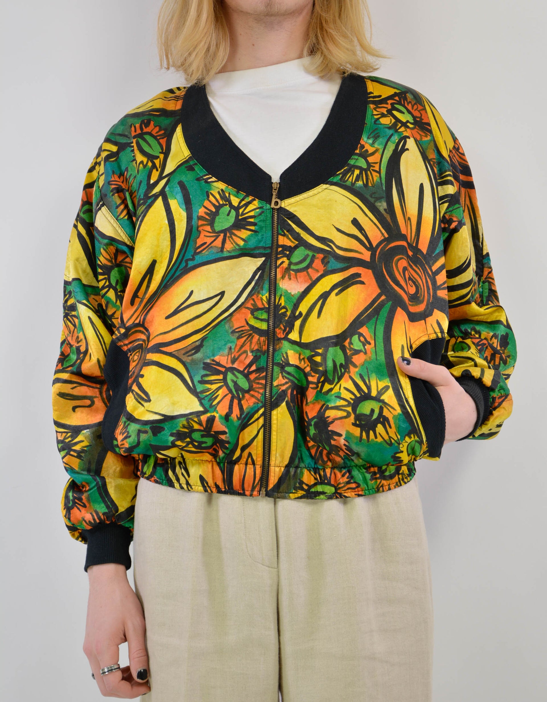 90s flower jacket - PICKNWEIGHT - VINTAGE KILO STORE