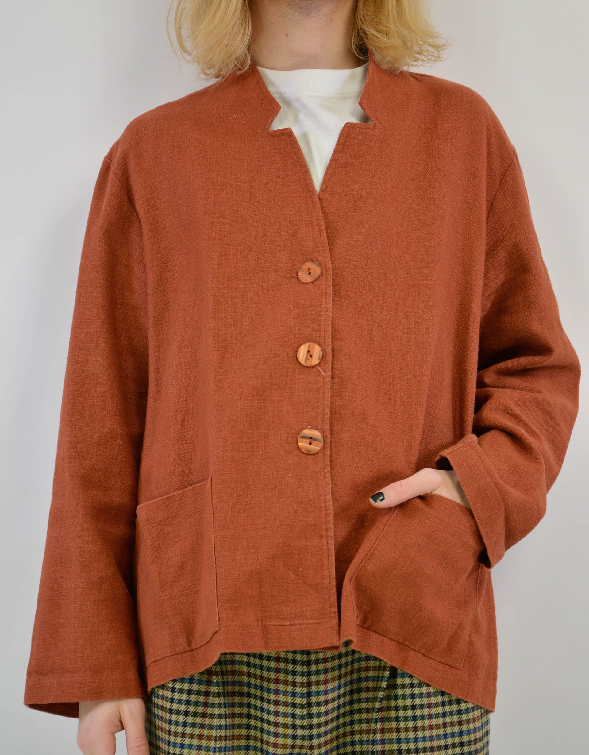 Linen jacket - PICKNWEIGHT - VINTAGE KILO STORE
