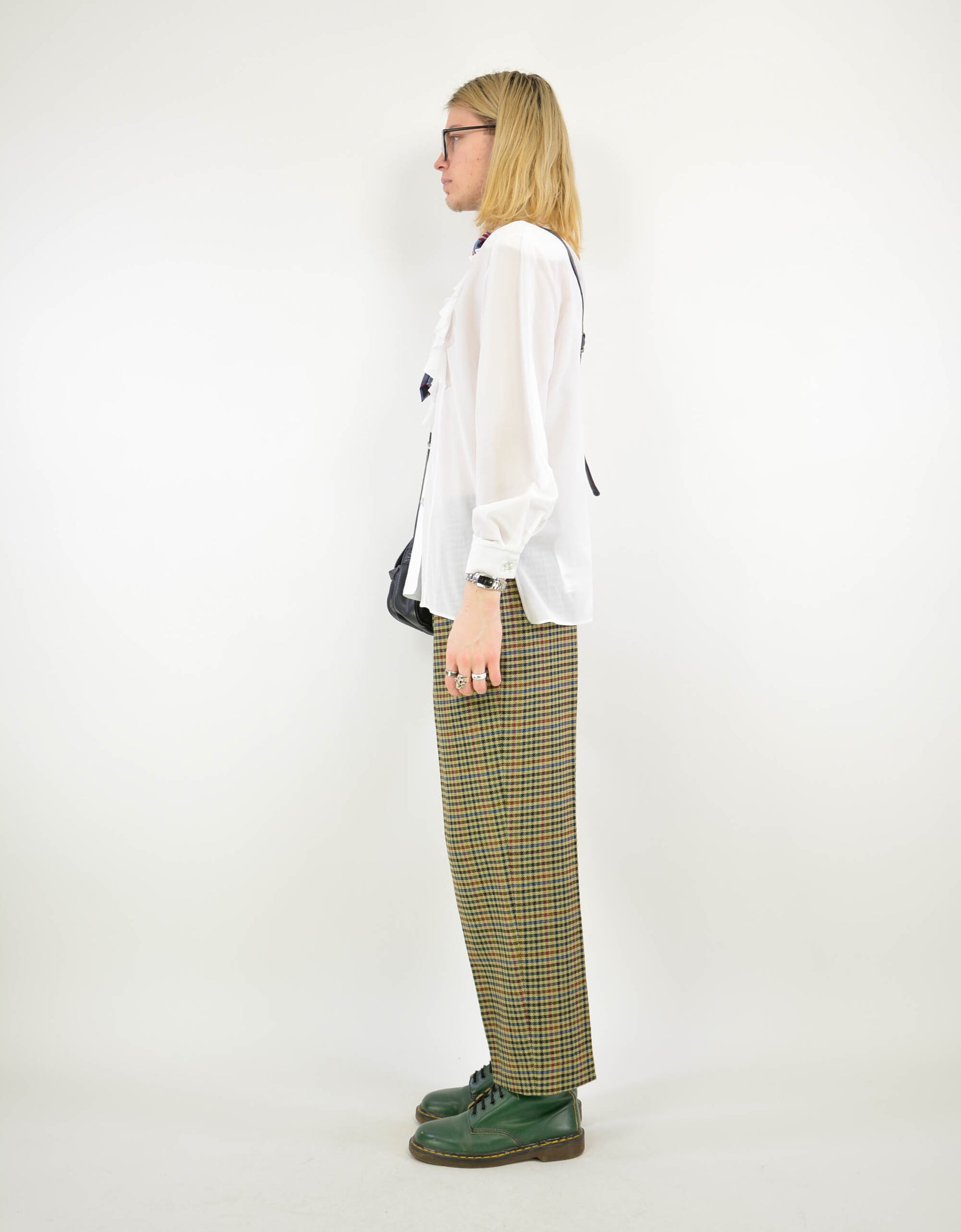 White ruffle blouse - PICKNWEIGHT - VINTAGE KILO STORE