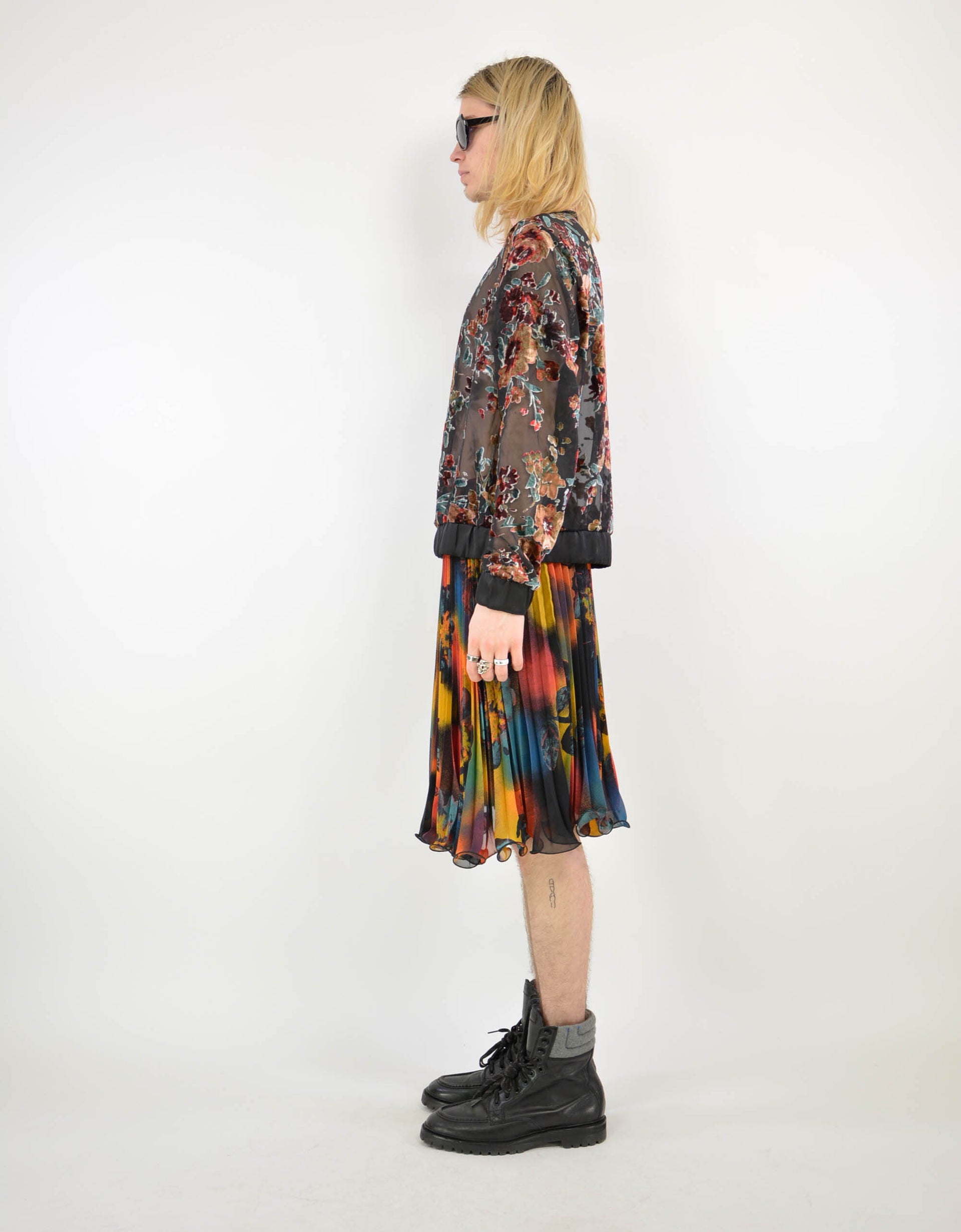 Pleated flower skirt - PICKNWEIGHT - VINTAGE KILO STORE