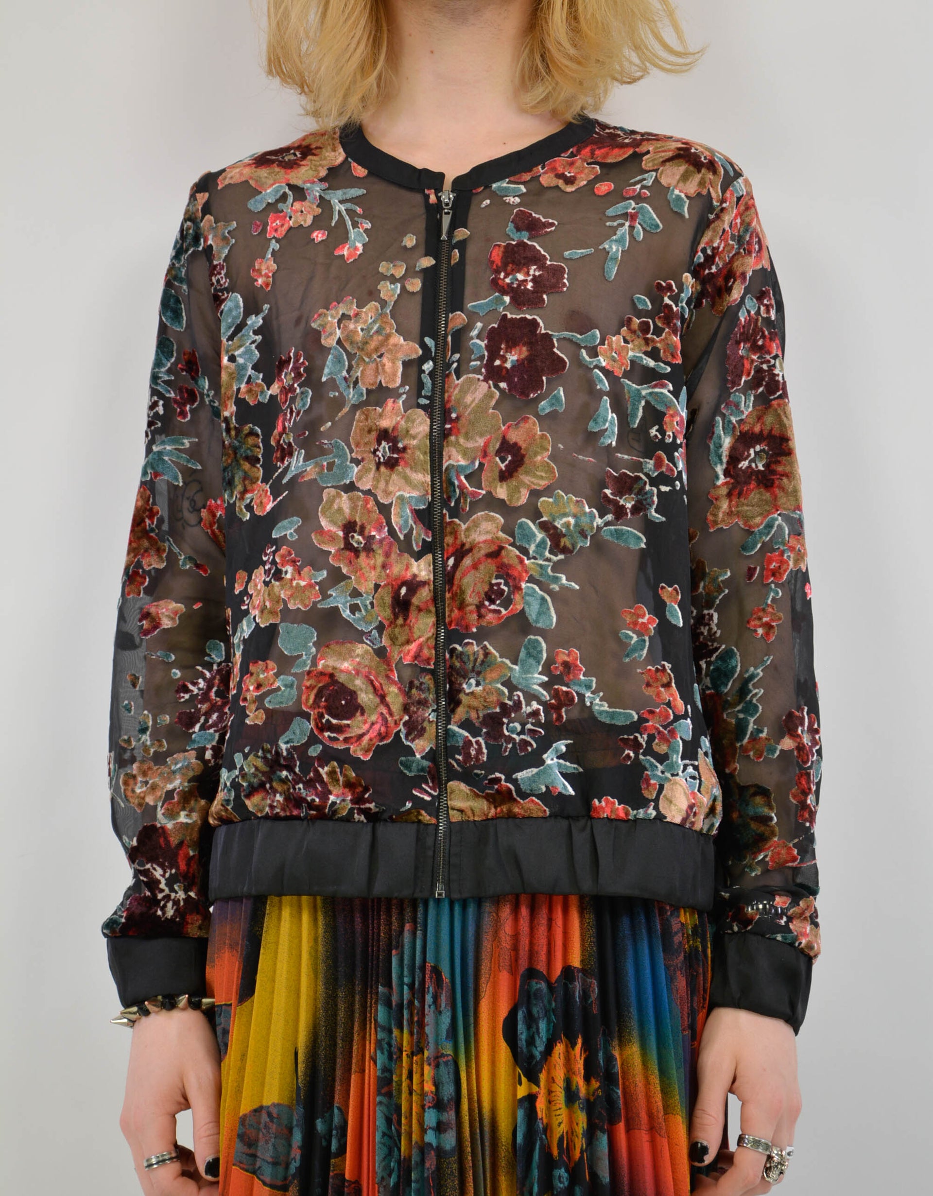 Transparent flower jacket - PICKNWEIGHT - VINTAGE KILO STORE