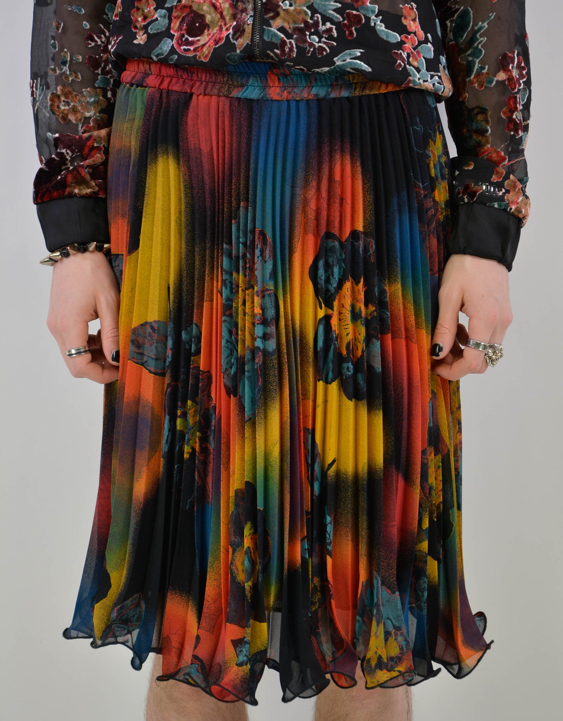 Pleated flower skirt - PICKNWEIGHT - VINTAGE KILO STORE
