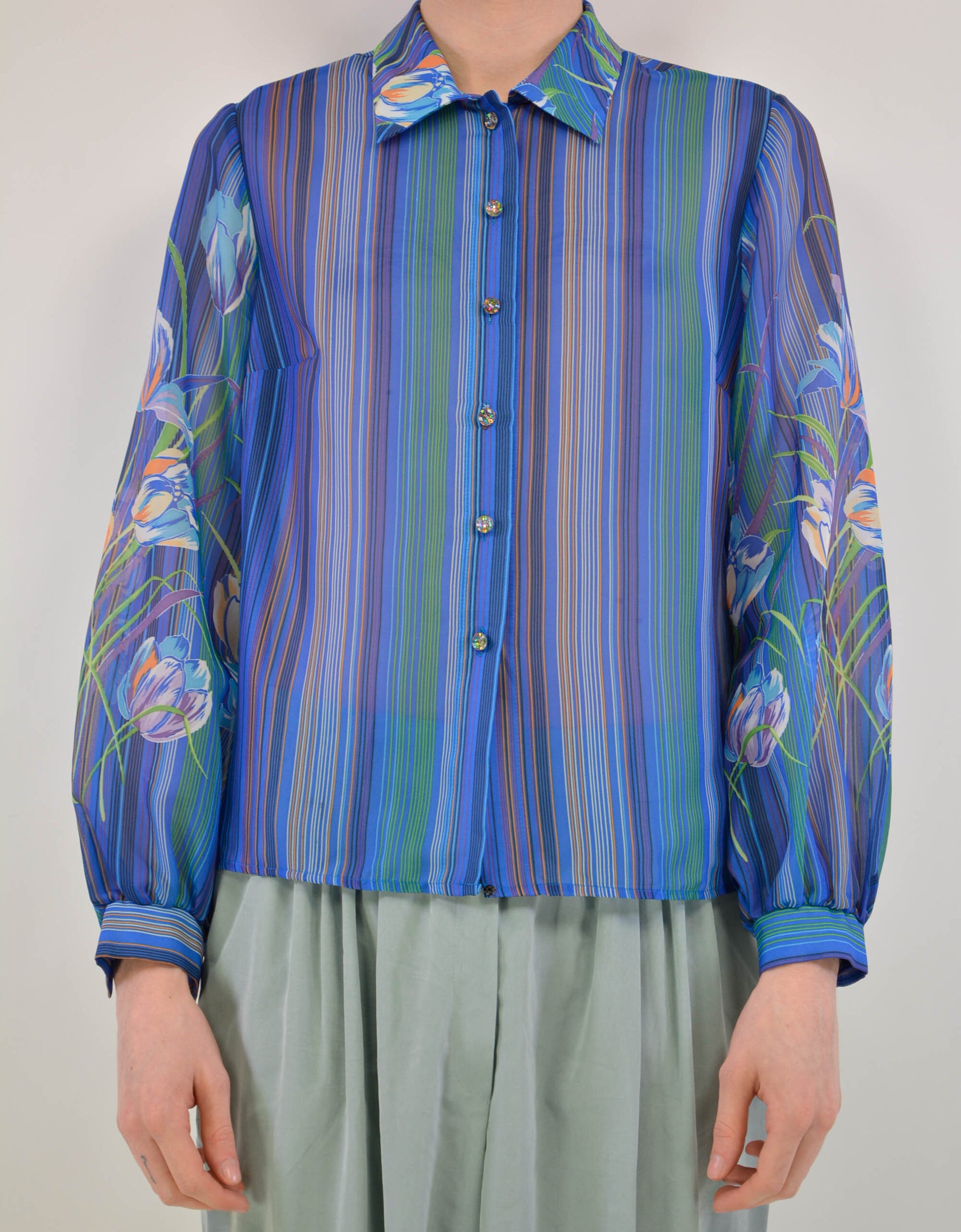 80s print blouse - PICKNWEIGHT - VINTAGE KILO STORE