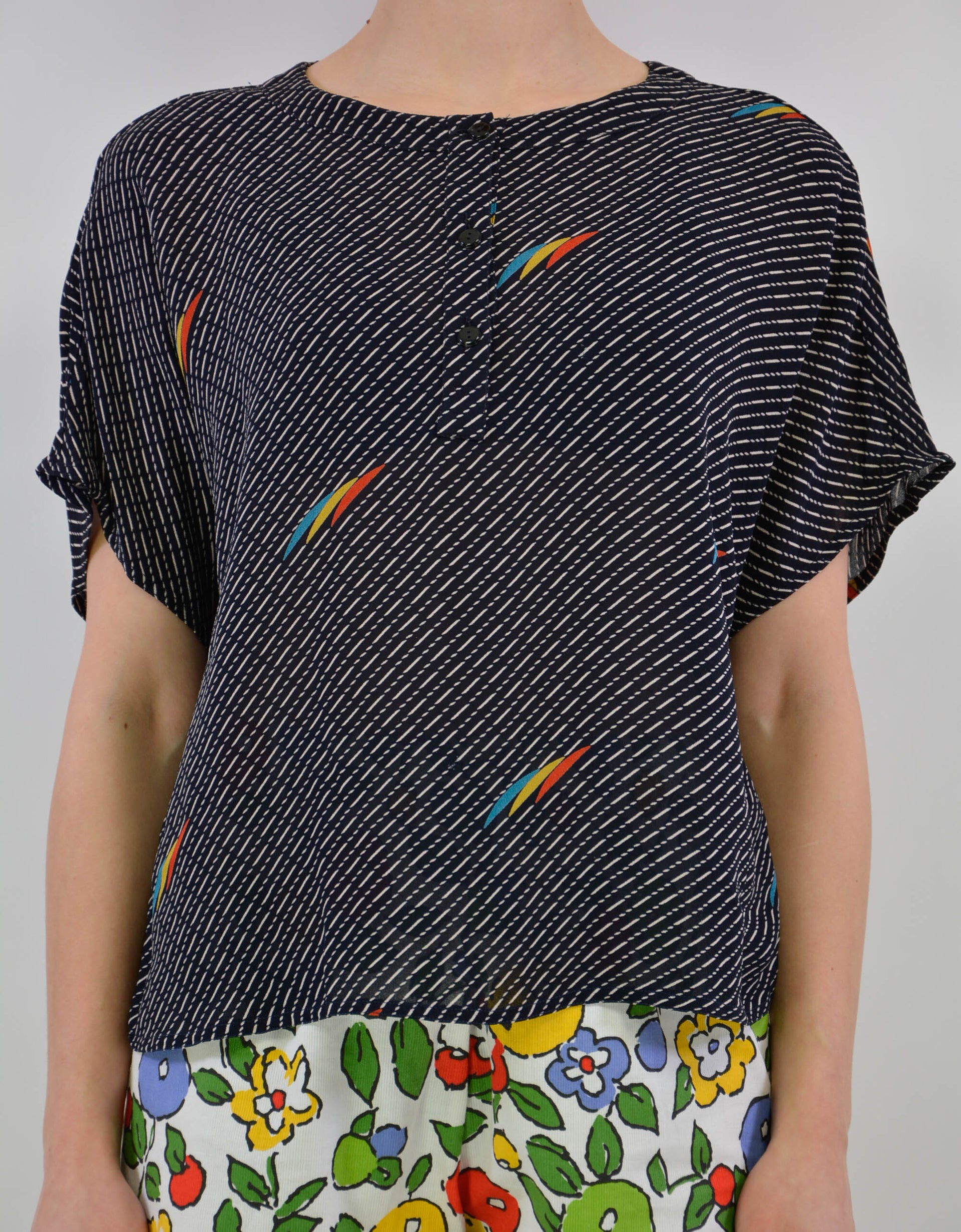80s print blouse - PICKNWEIGHT - VINTAGE KILO STORE