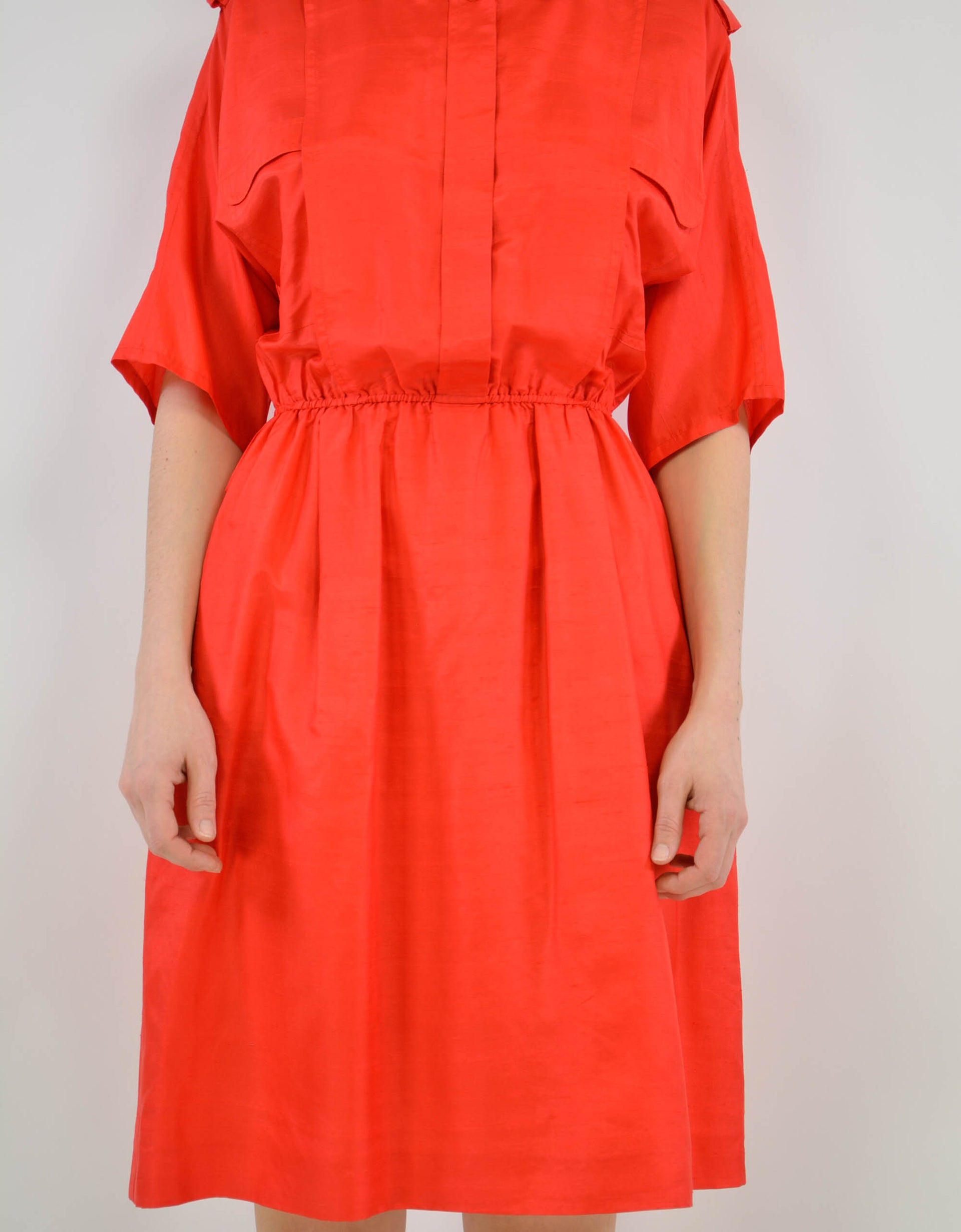 Red silk dress - PICKNWEIGHT - VINTAGE KILO STORE