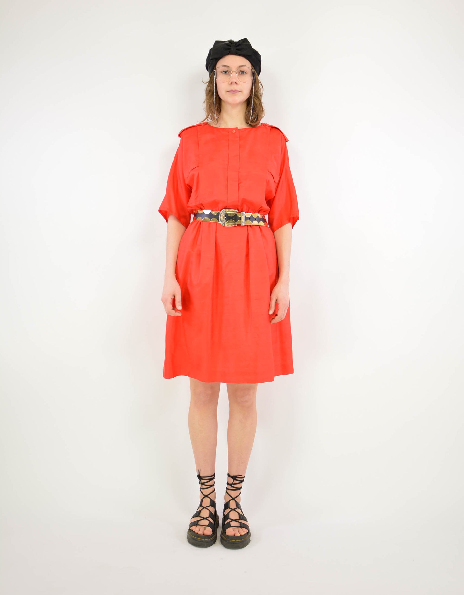 Red silk dress - PICKNWEIGHT - VINTAGE KILO STORE