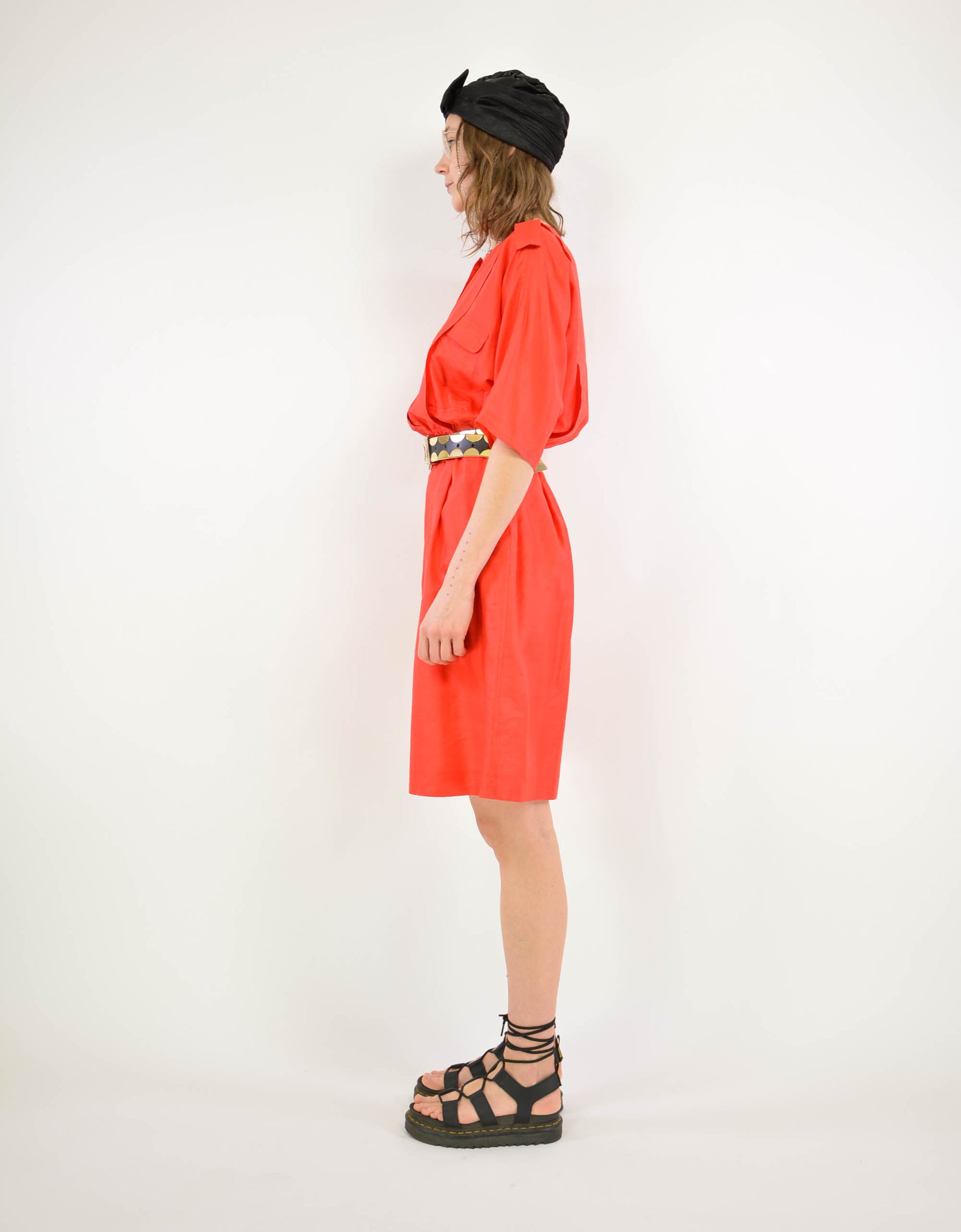 Red silk dress - PICKNWEIGHT - VINTAGE KILO STORE